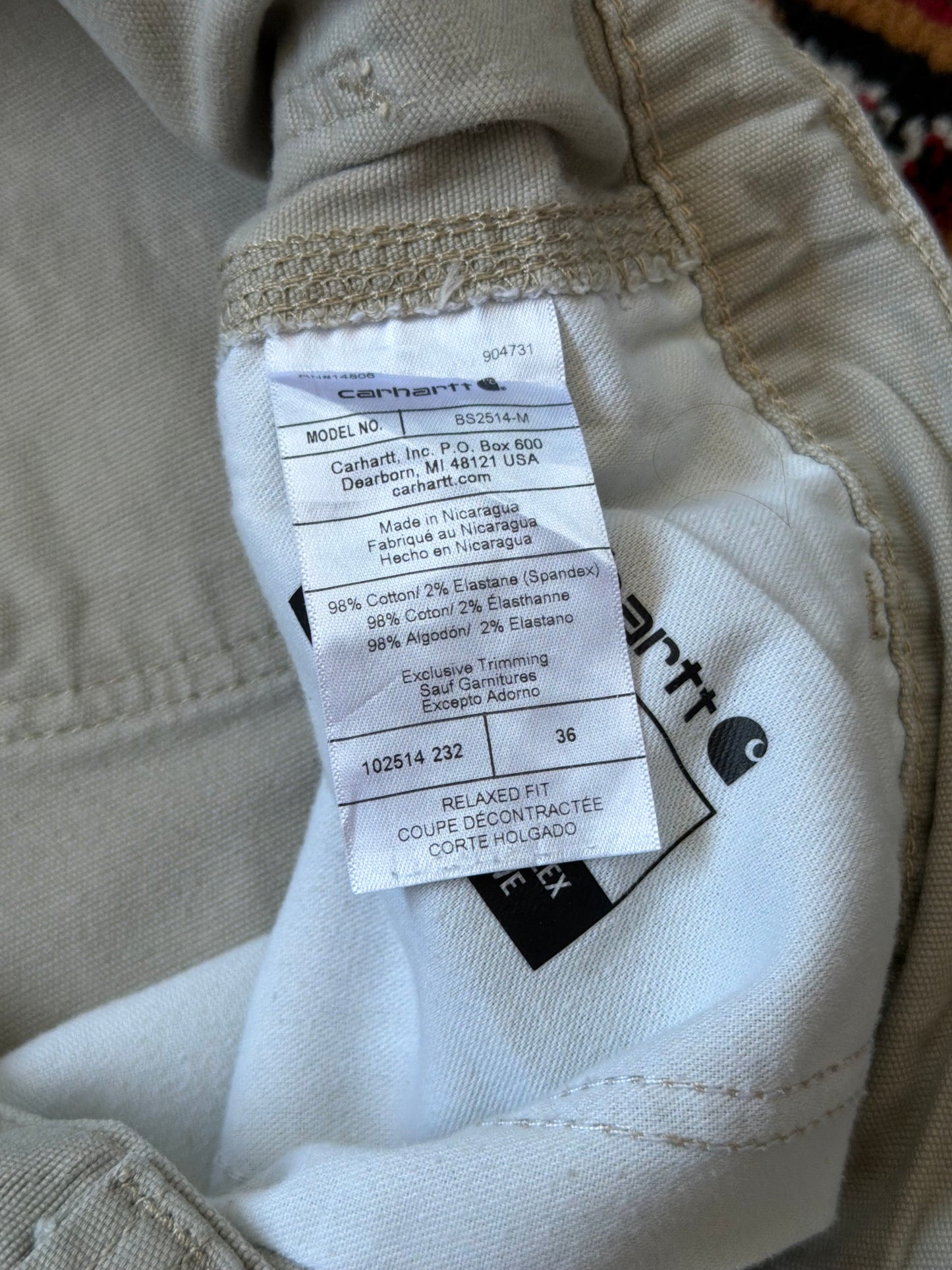 Carhartt Canvas Relaxed Fit Distressed Shorts
