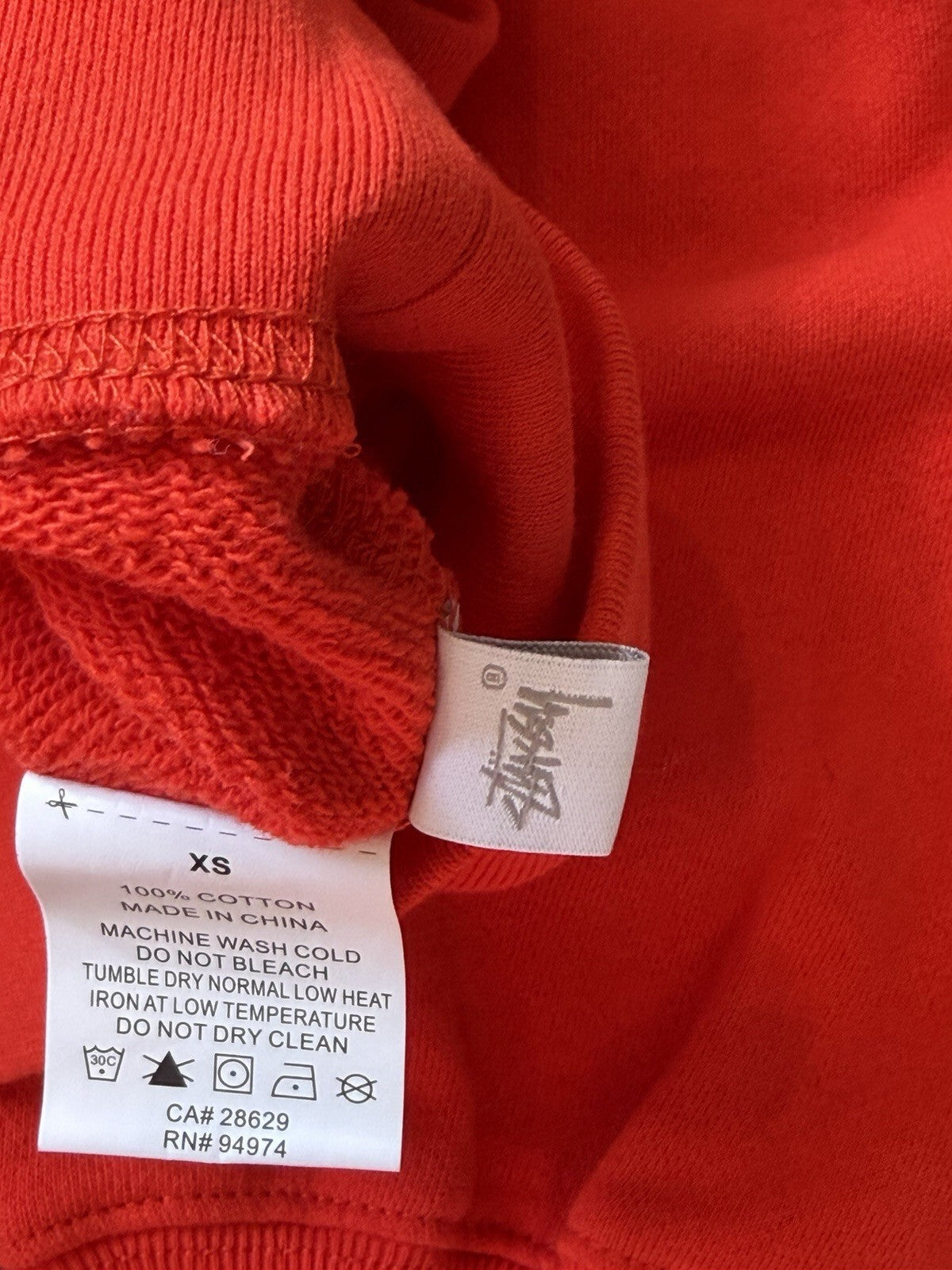 Stussy Sport Oversized Red Hoodie