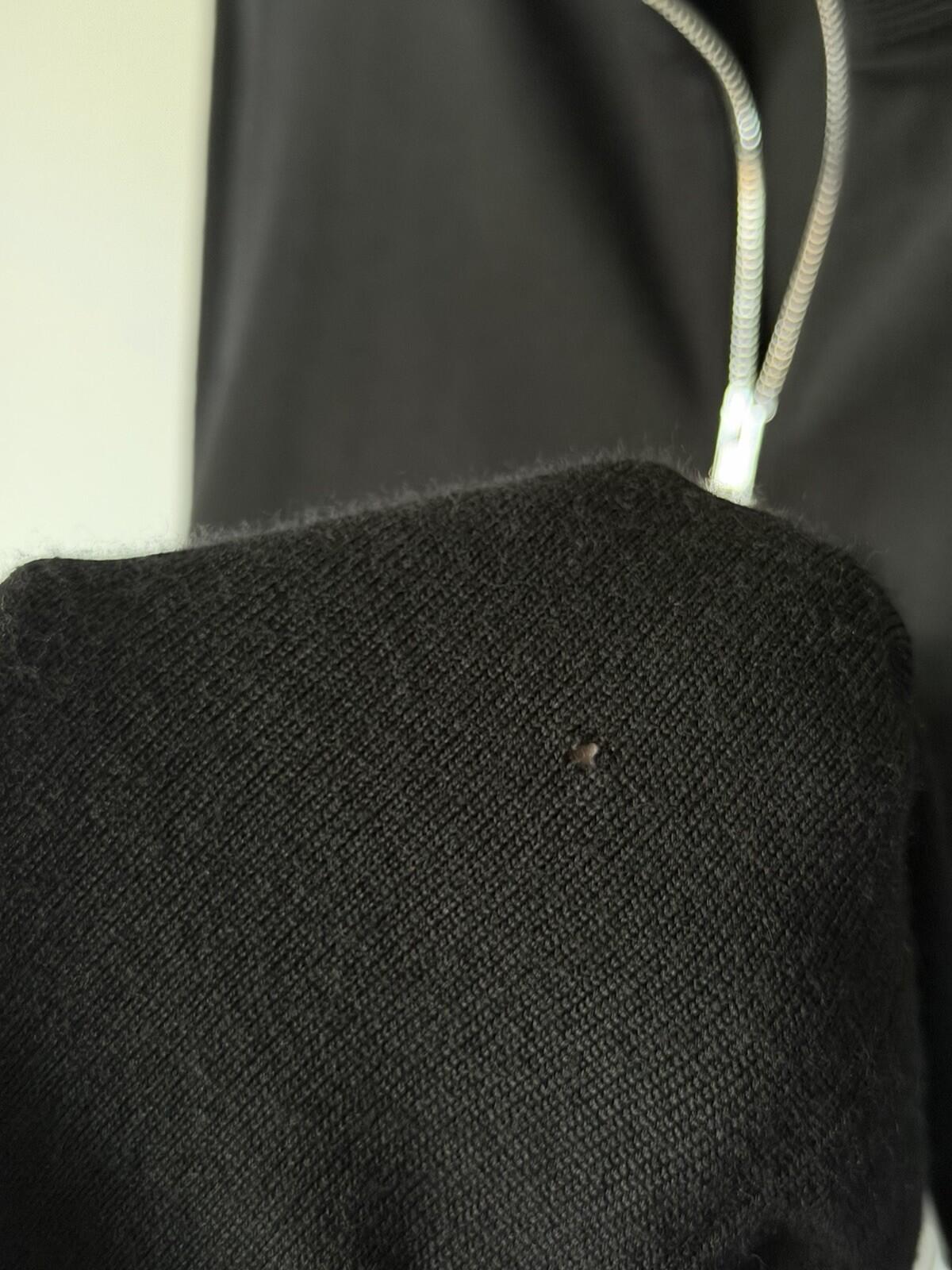 Louis Vuitton Uniforms Wool Knit Sweater Black Mens Size XL Full Zip Mock Neck