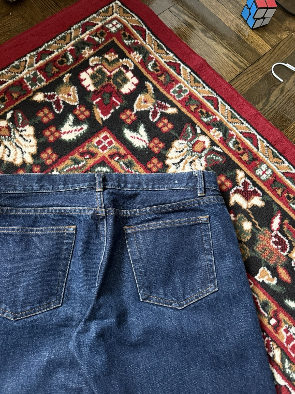 APC Rue De Paris Hipster Men's Size 30 Red Selvedge Distressed Slim Jeans A.P.C