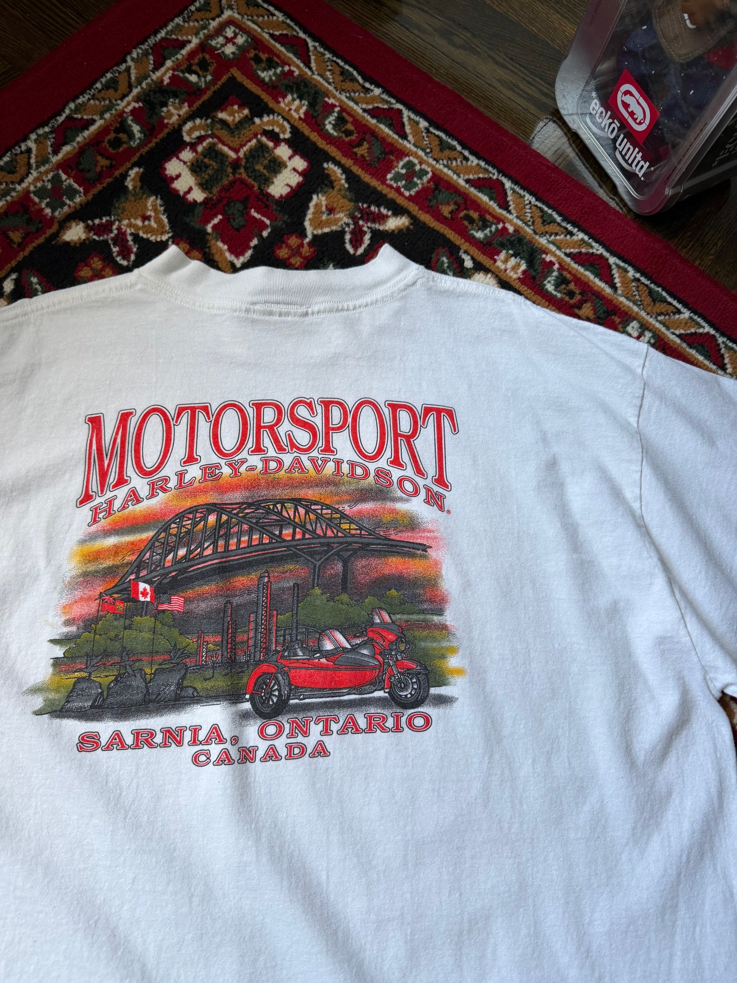 Vintage Harley Davidson Softail White Tee