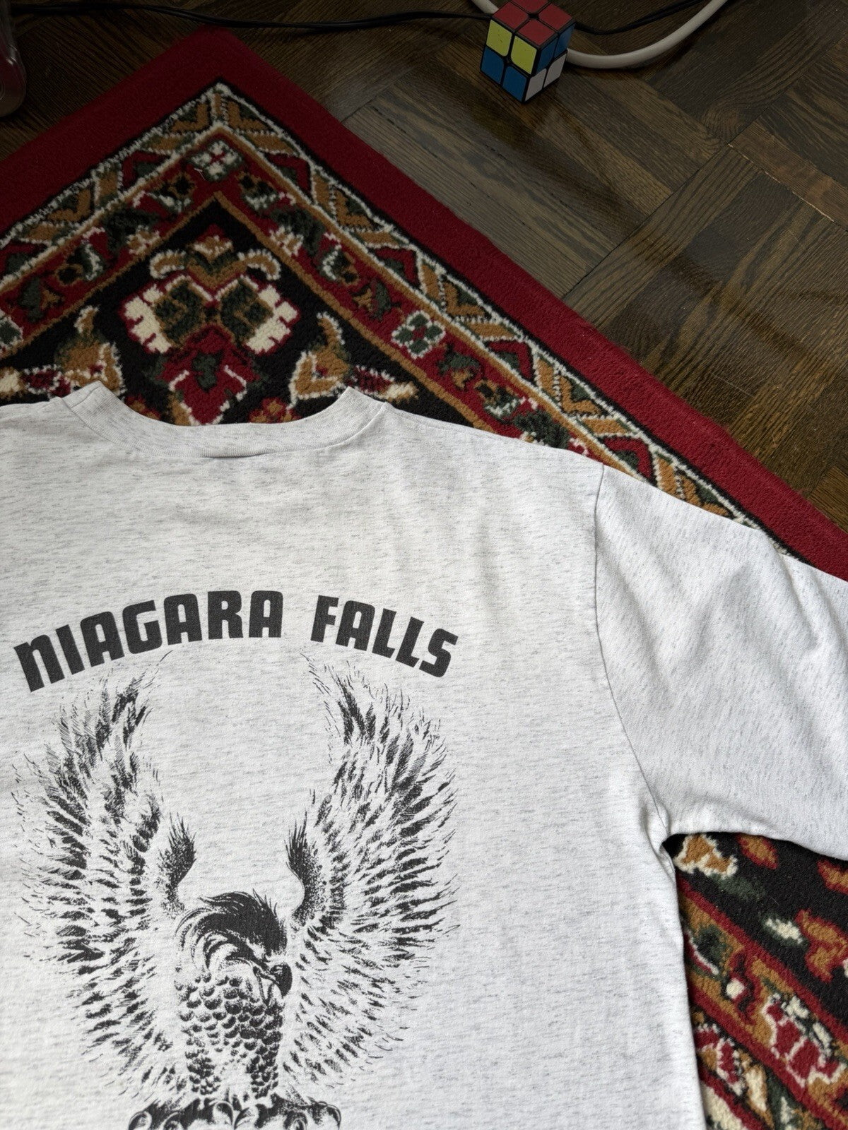 Vintage Harley Davidson Niagara Falls Canada Eagle Motorcycle Men's M Tee 90s