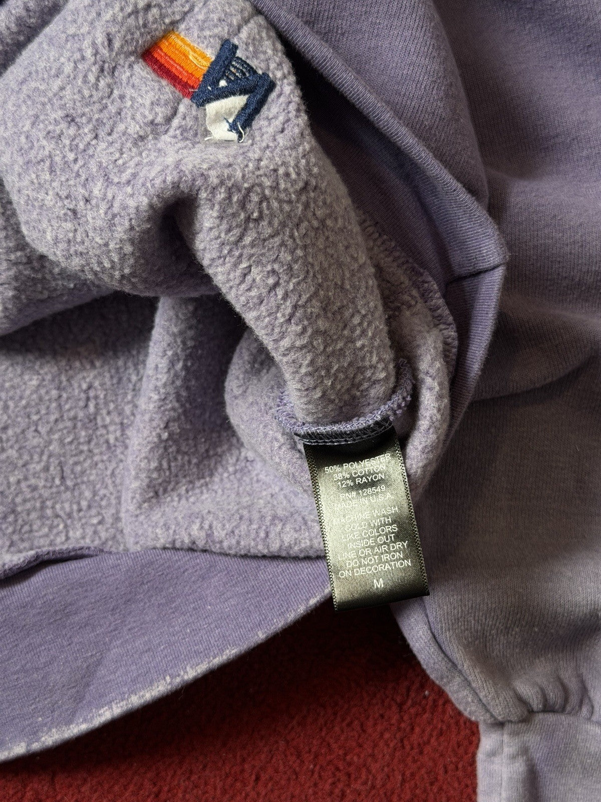 Aviator Nation Hoodie Mens M Purple Ski Chaser Pullover Mountain Graphic USA