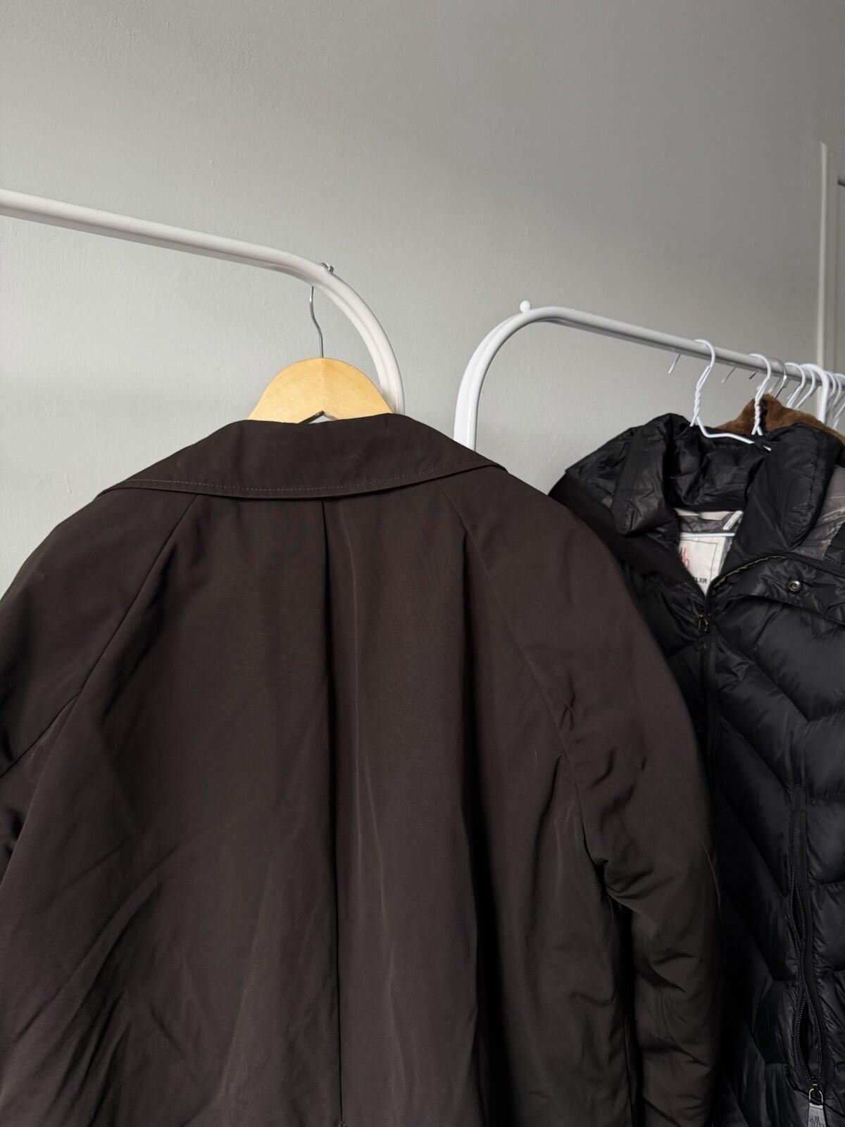 Moncler Nylon Down Coat Mocha Brown Jacket Size 3 Logo Mens