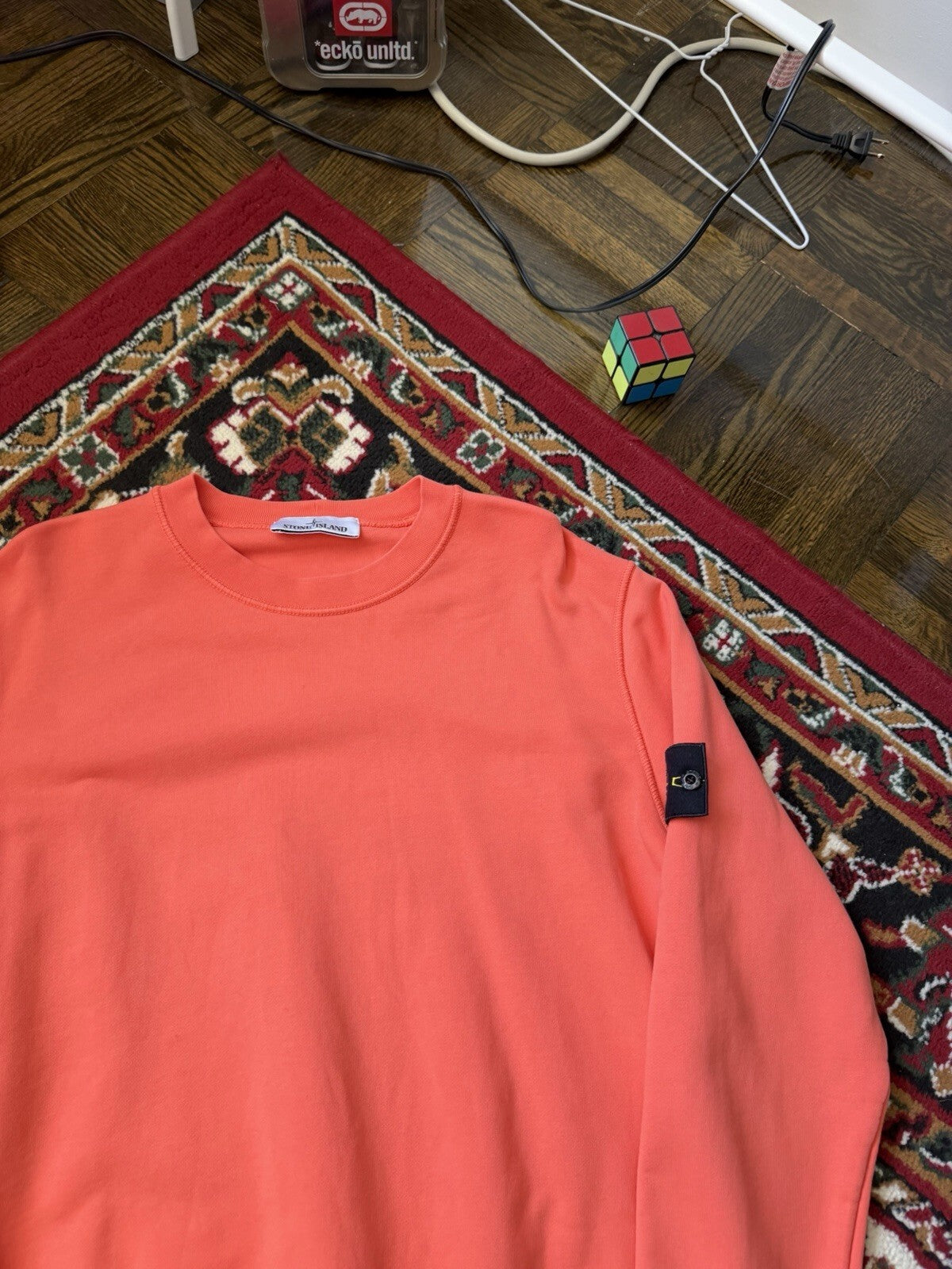 Stone Island Khaki Green Crewneck Sweatshirt Size M Genuine No Patch