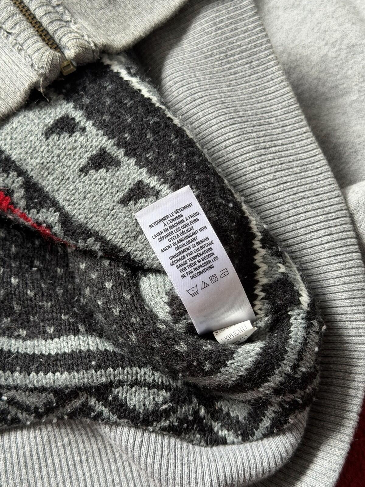 Y2K Aeropostale Faux Fur Vintage Grunge Gray Jacket Hoodie Large