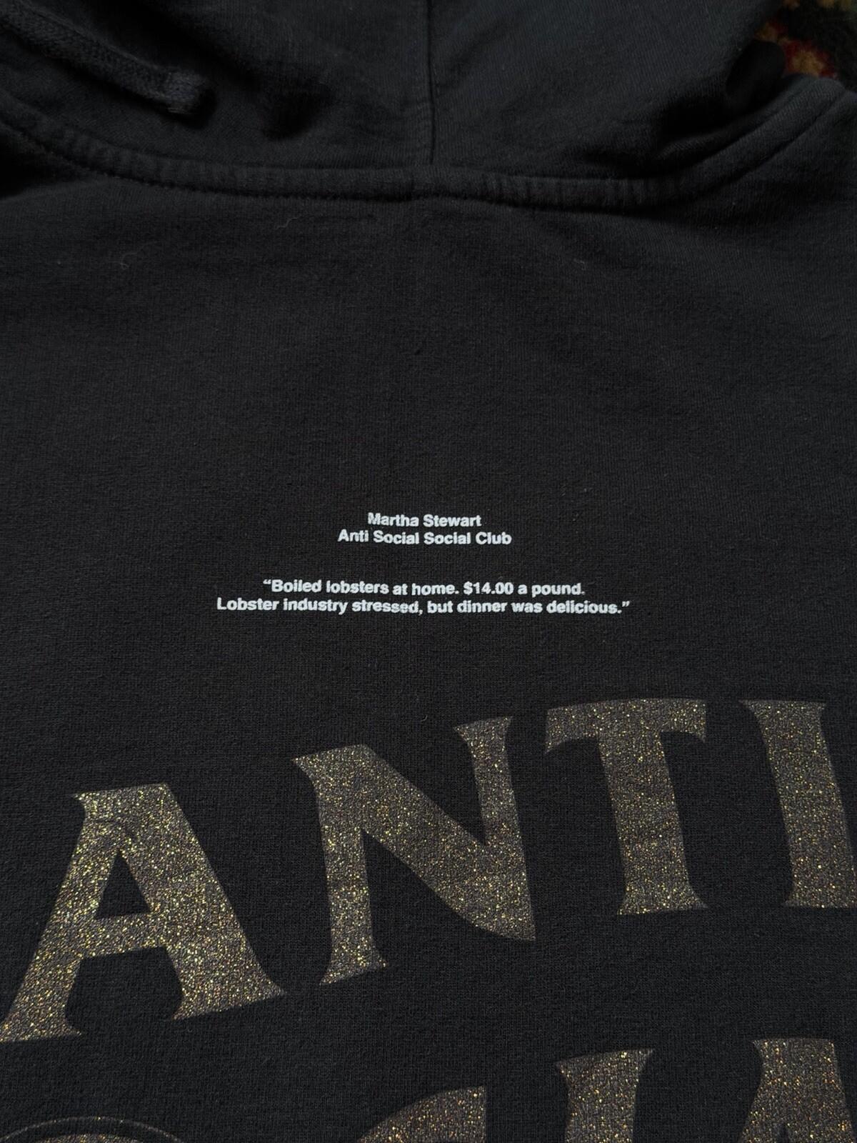 Anti Social Social Club Martha Stewart Lobster Hoodie Unisex S Black ASSC