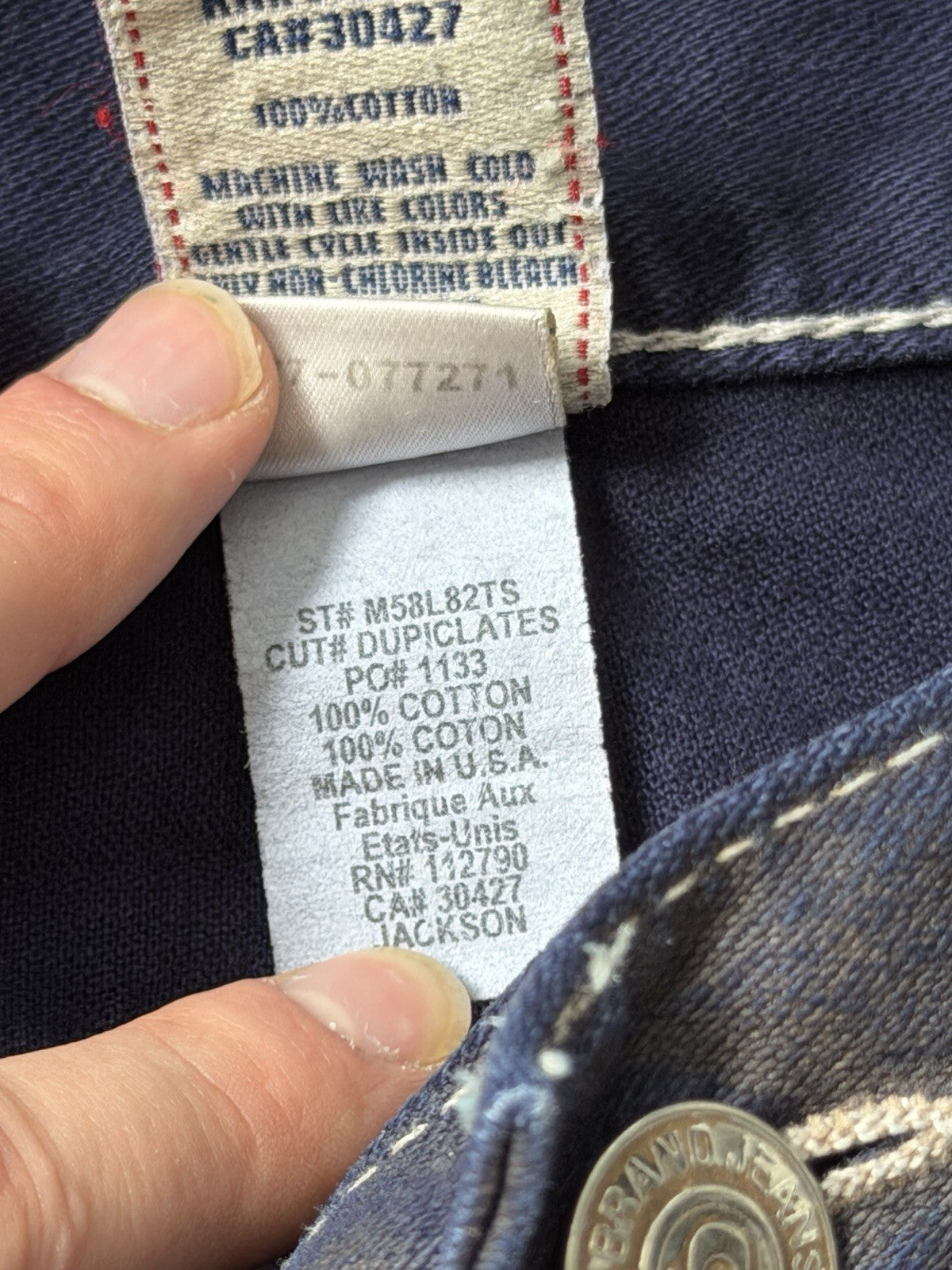 Vintage True Religion Jackson Pants Men Size 32 Blue 90s Y2K