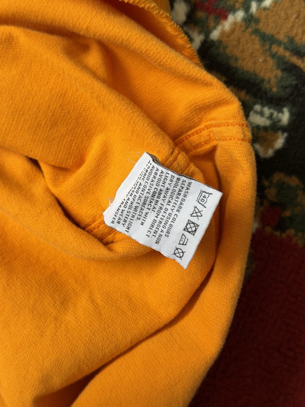 Portuguese flannel Corduroy Orange Short Sleeve Size L