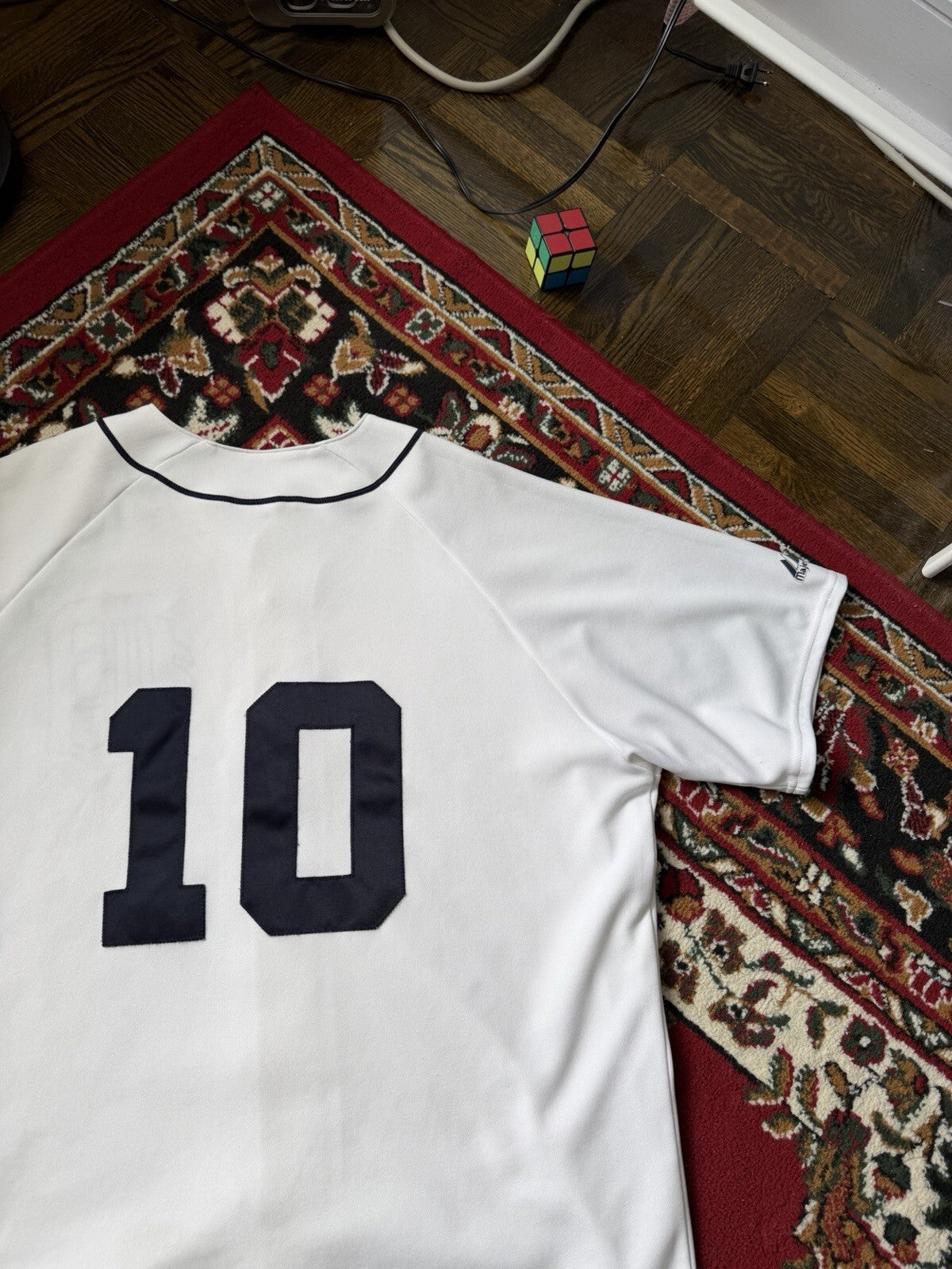 Vintage Majestic Detroit Tigers Baseball Jersey Blank Mens White
