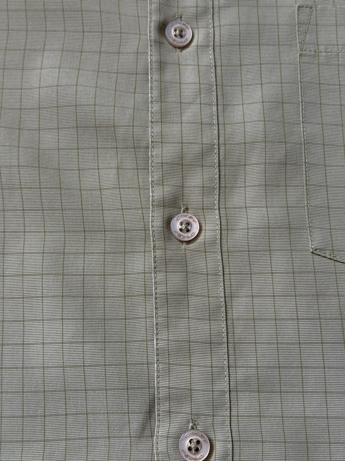 Vintage Oakley Shirt 3D Metal Logo Geometric Short Sleeve Button Up Mens L Y2K