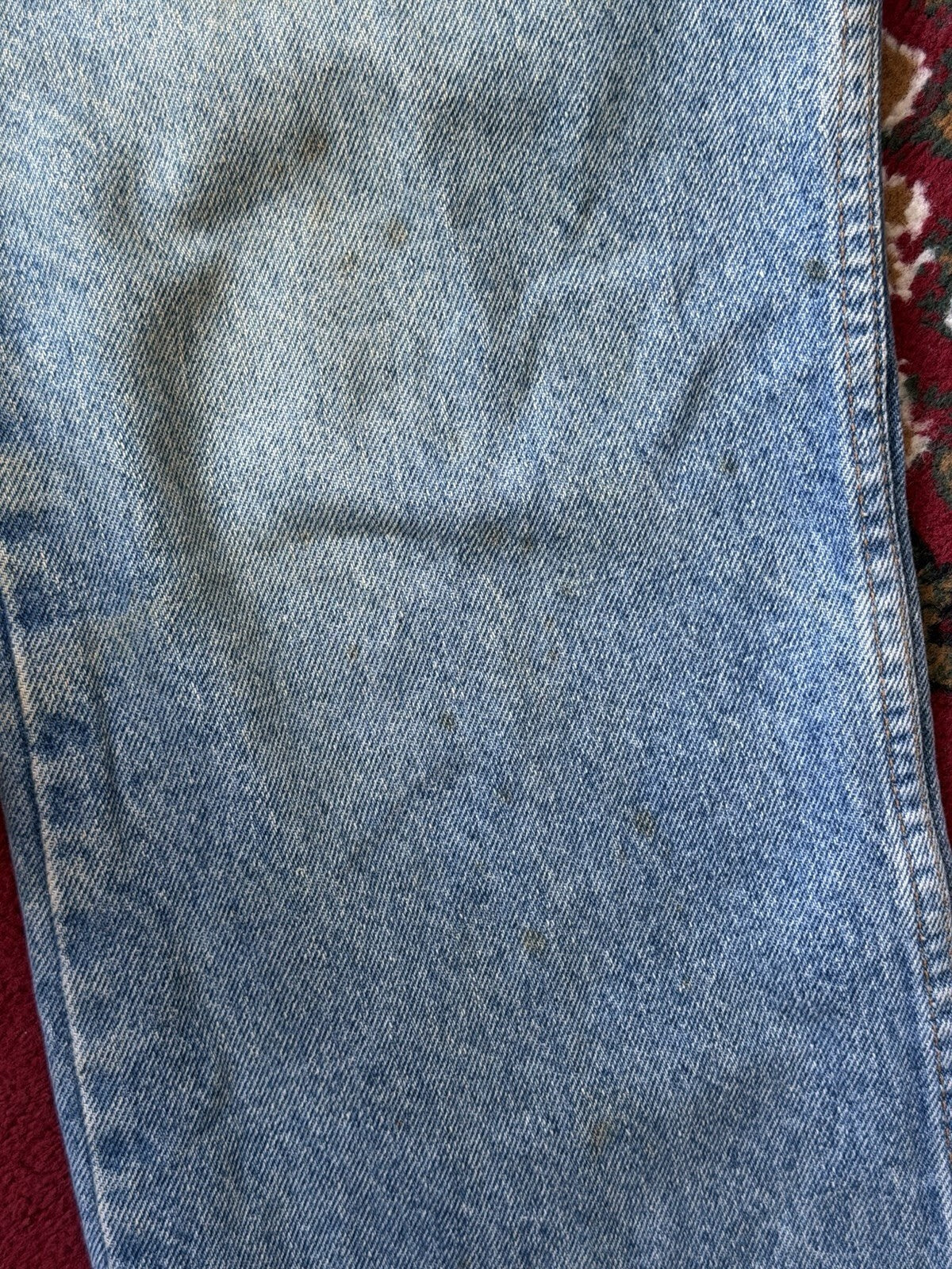 Vintage Levis 619 Jeans Mens 38x34 Washed Blue High Rise Straight Fit Levi's 90s