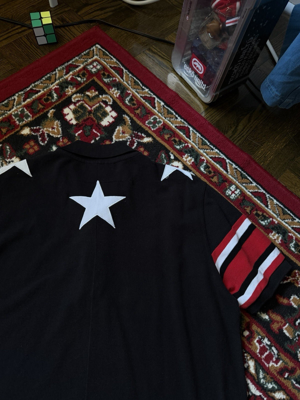 Givenchy White Stars Polo Shirt Size M Collared Shirt Tee