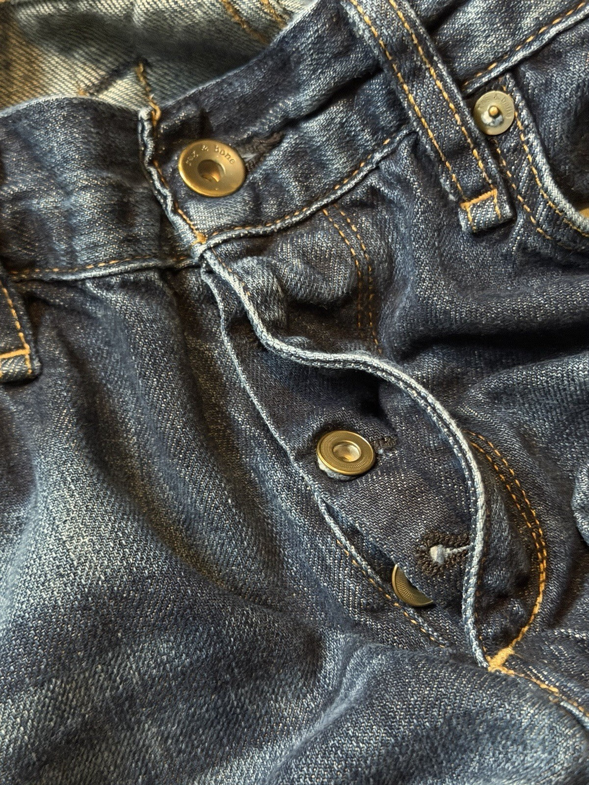 Rag & Bone RB 15X Jeans Mens 31 Slim Straight Button Fly Handmade in USA