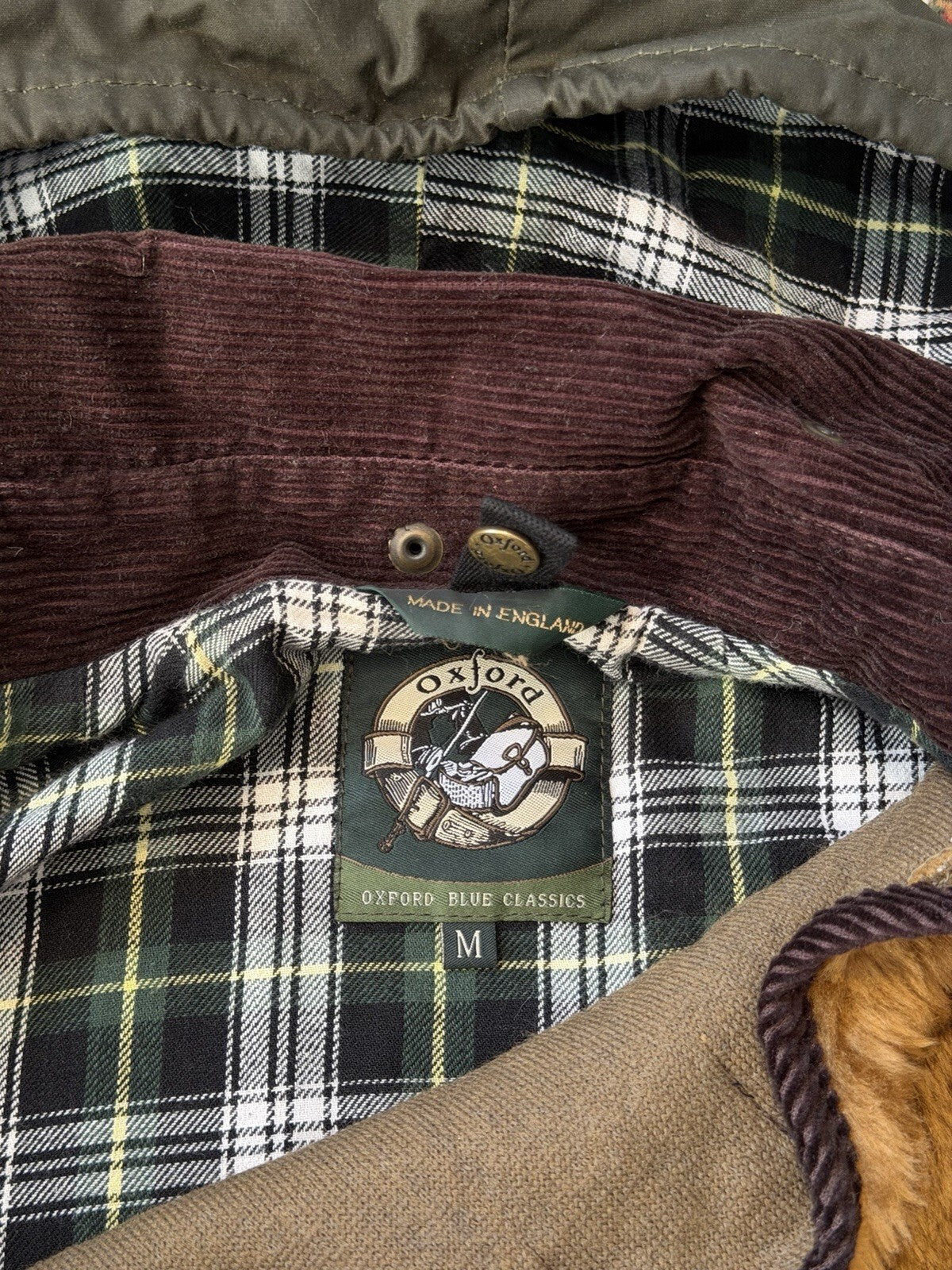 Oxford Blue Classics Countryman Green Waxed Jacket With Lining Made In England