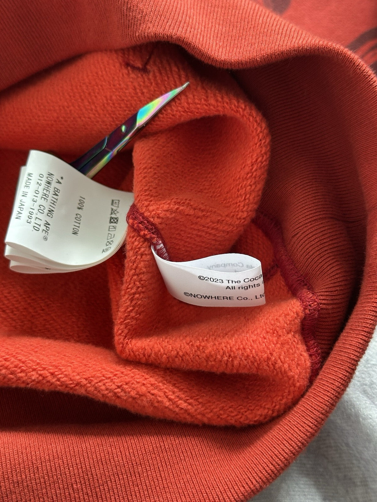 NWT BAPE x Coca-Cola Red Color Camo Ape Head Pullover Hoodie