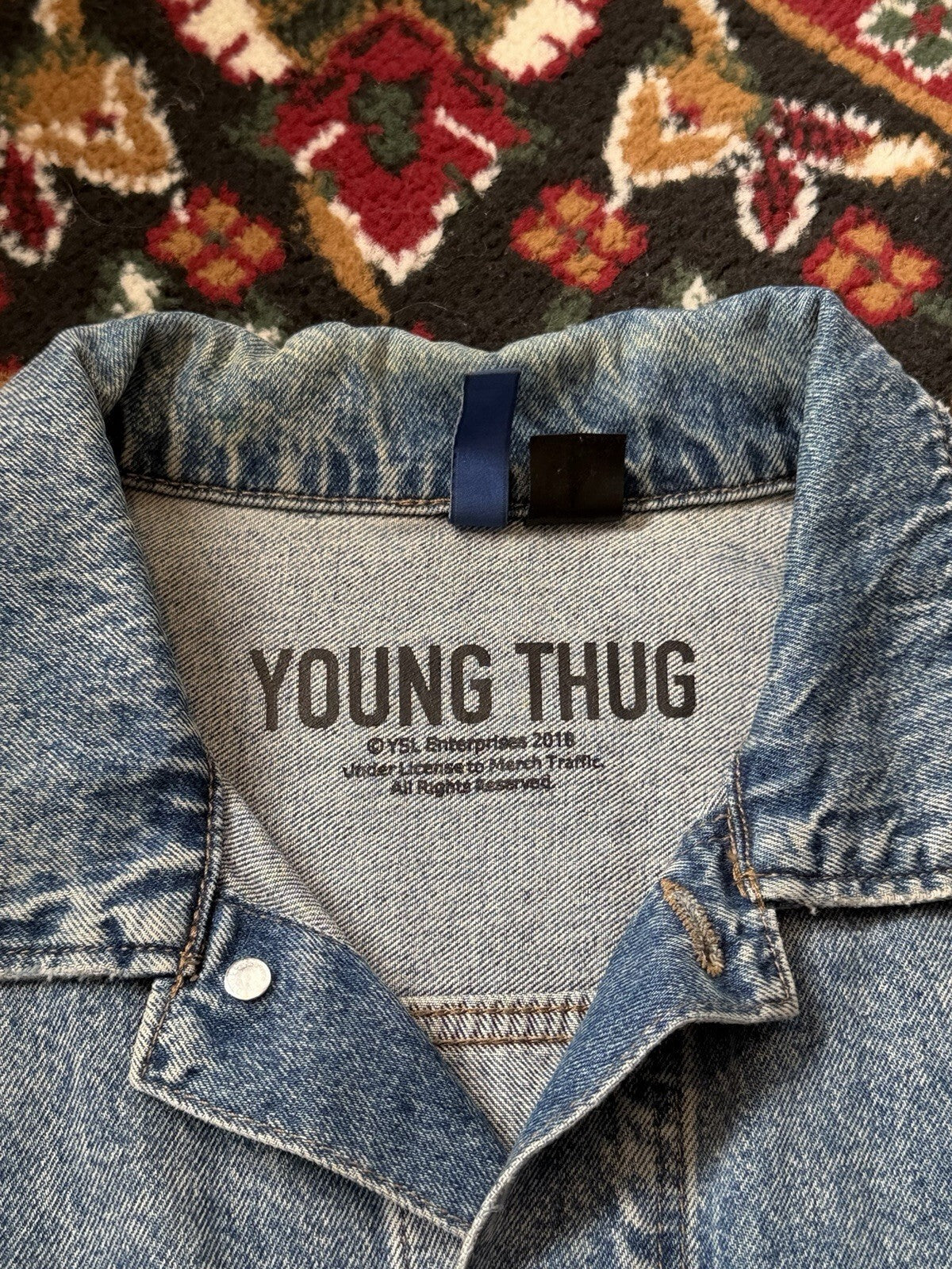 Limited Release H&M Young Thug 2018 Eurpoean Tour Cherub Denim Jacket Medium