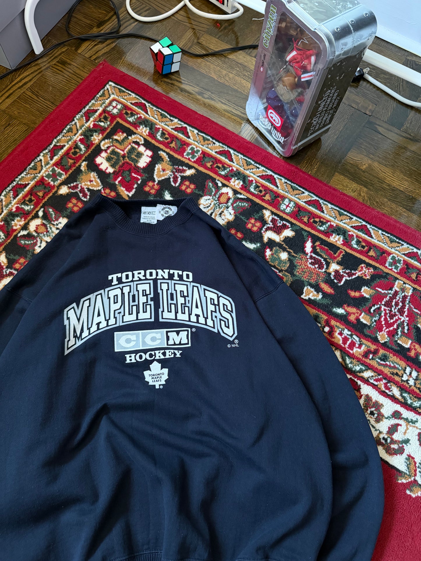 Vintage CCM Toronto Malpe Leafs 90s Navy Blue Sweatshirt