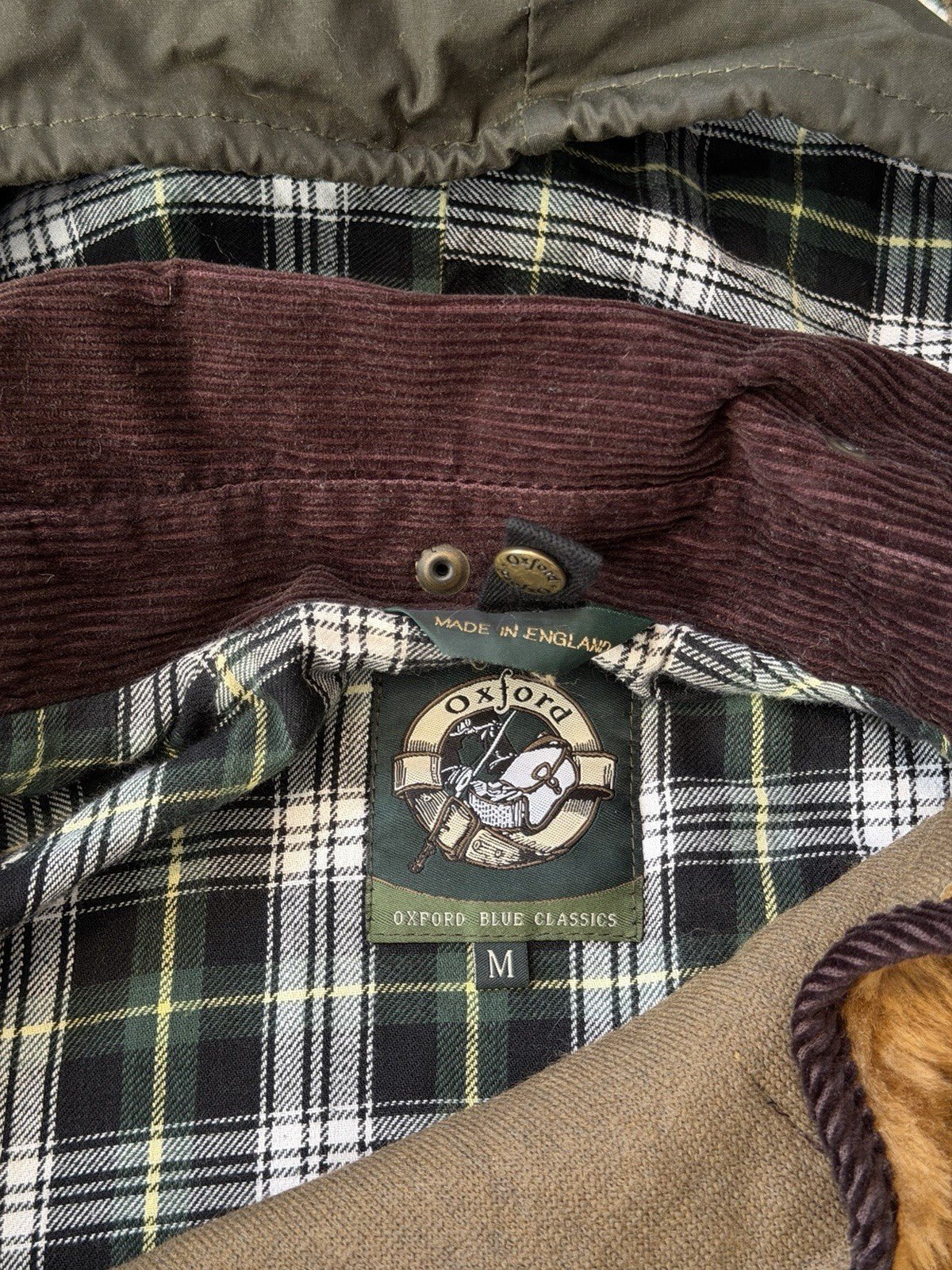 Oxford Blue Classics Countryman Green Waxed Jacket With Lining Made In England