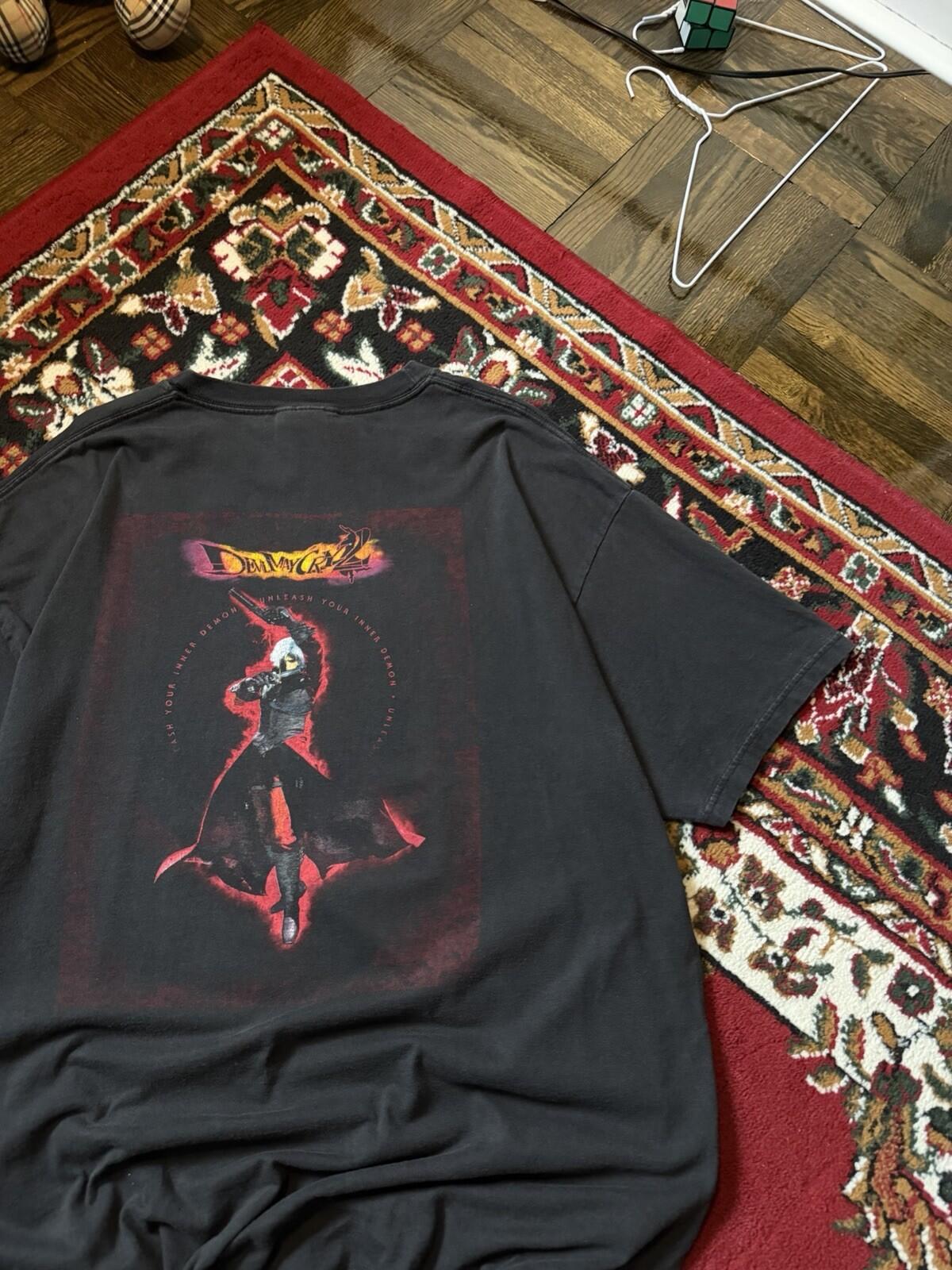 Devil May Cry 2 Shirt Men’s XL Black Capcom Gamer Vintage Promo 00s Video Games