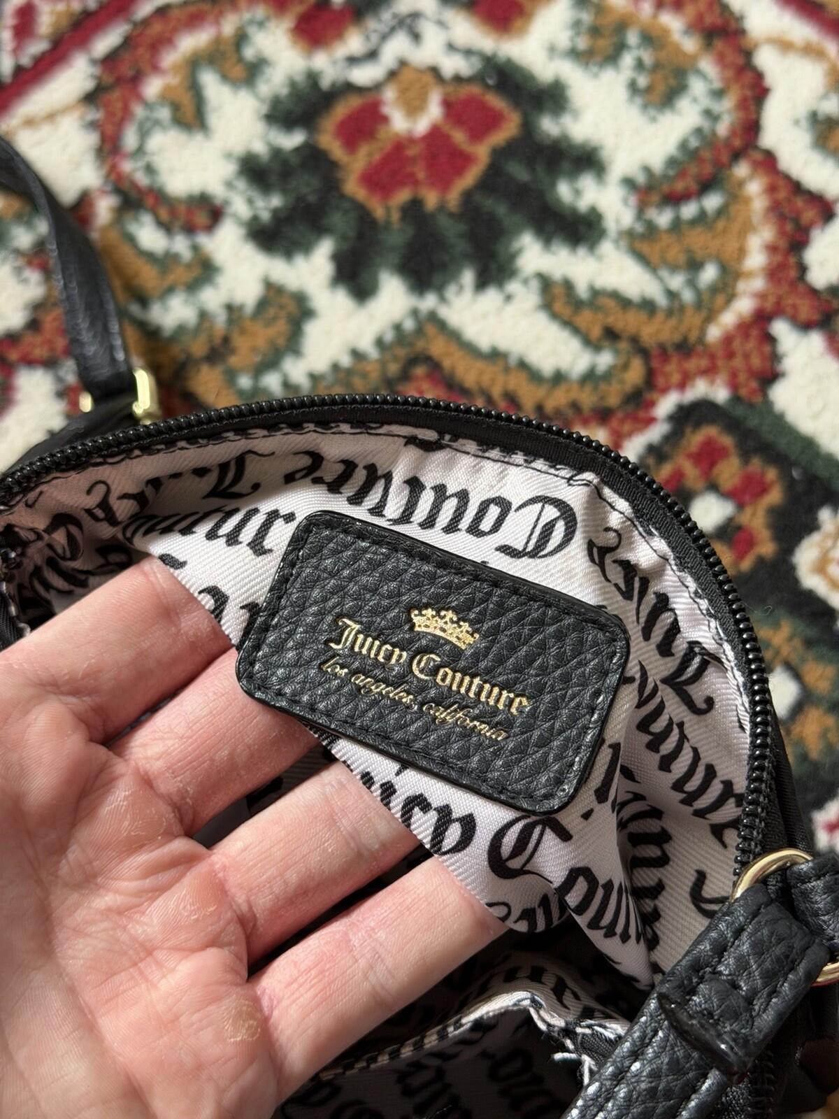 Juicy Couture Double Gusset small Crossbody Bag Purse - Black