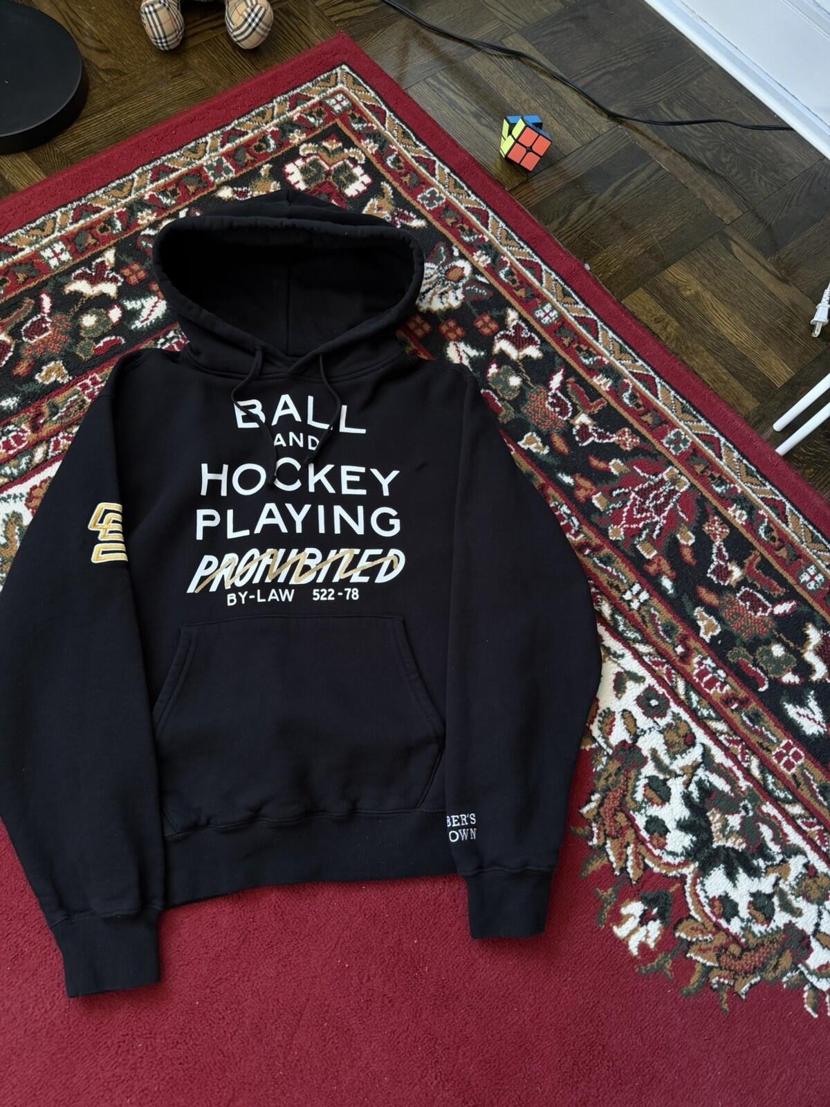 OVO x Sherwood Street Hockey Hoodie October’s Very Own Drake Owl Black Gold SzXS