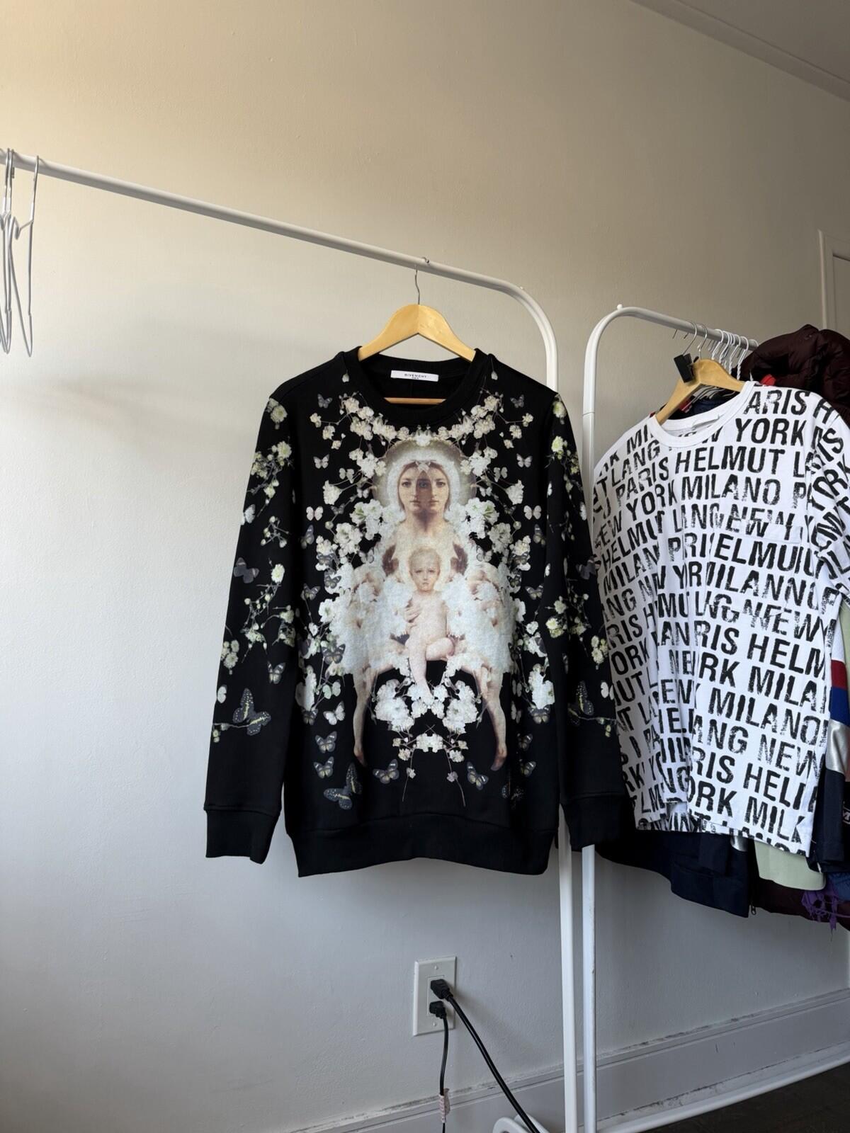 Rare Givenchy Madonna Baby’s Breathe Starry Floral Crewneck Sweater Sweatshirt S