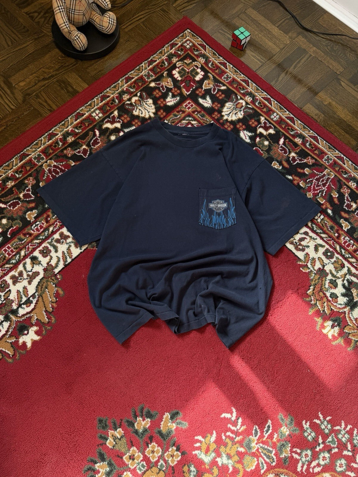 Harley Davidson Lightning Pocket Logo Single Stitch Tee