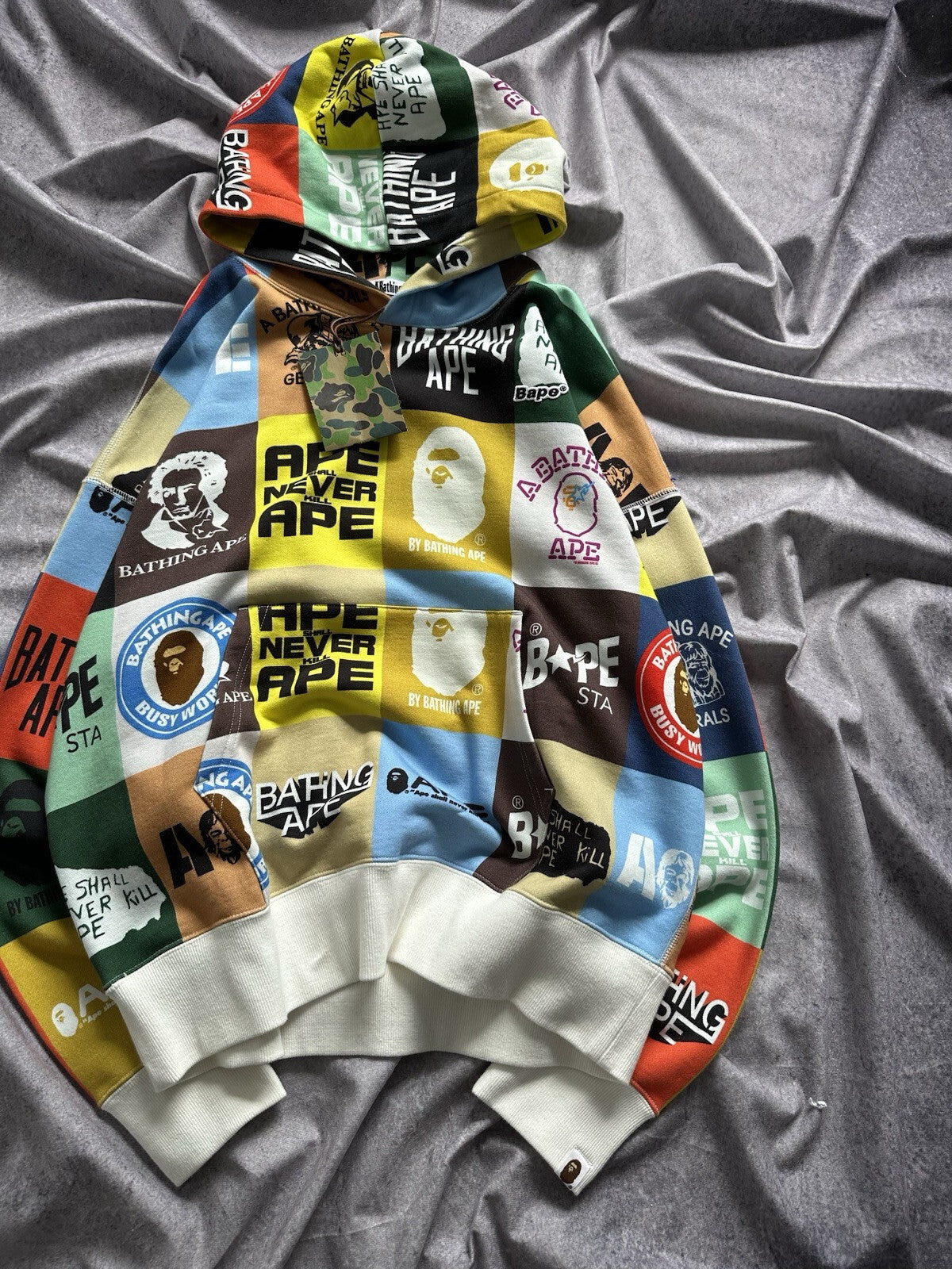 A Bathing Ape Classic Logo Loose Fit Pullover Hoodie