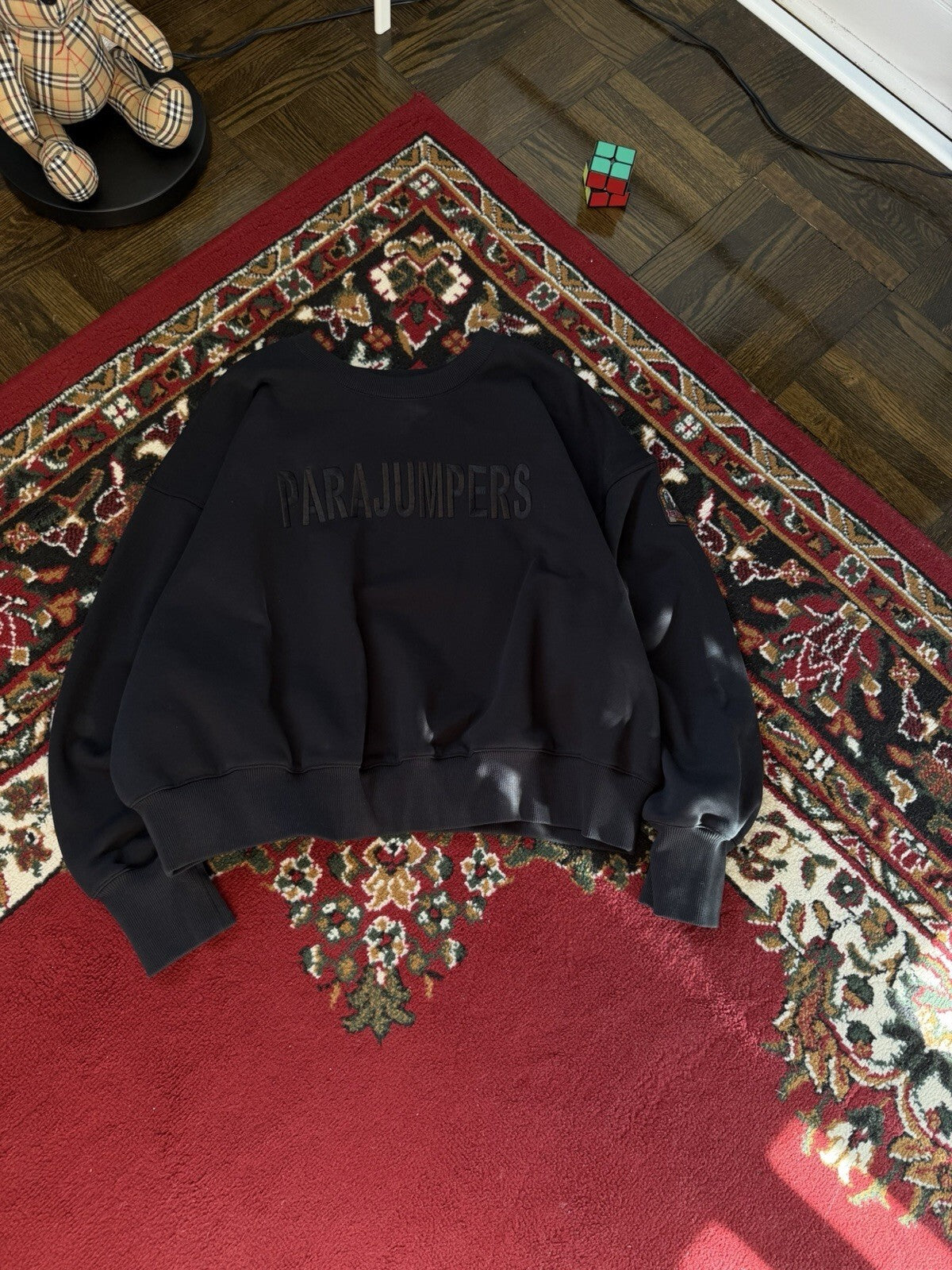 Parajampers Logo Basic Crewneck Sweatshirt Patched Sweater Womens