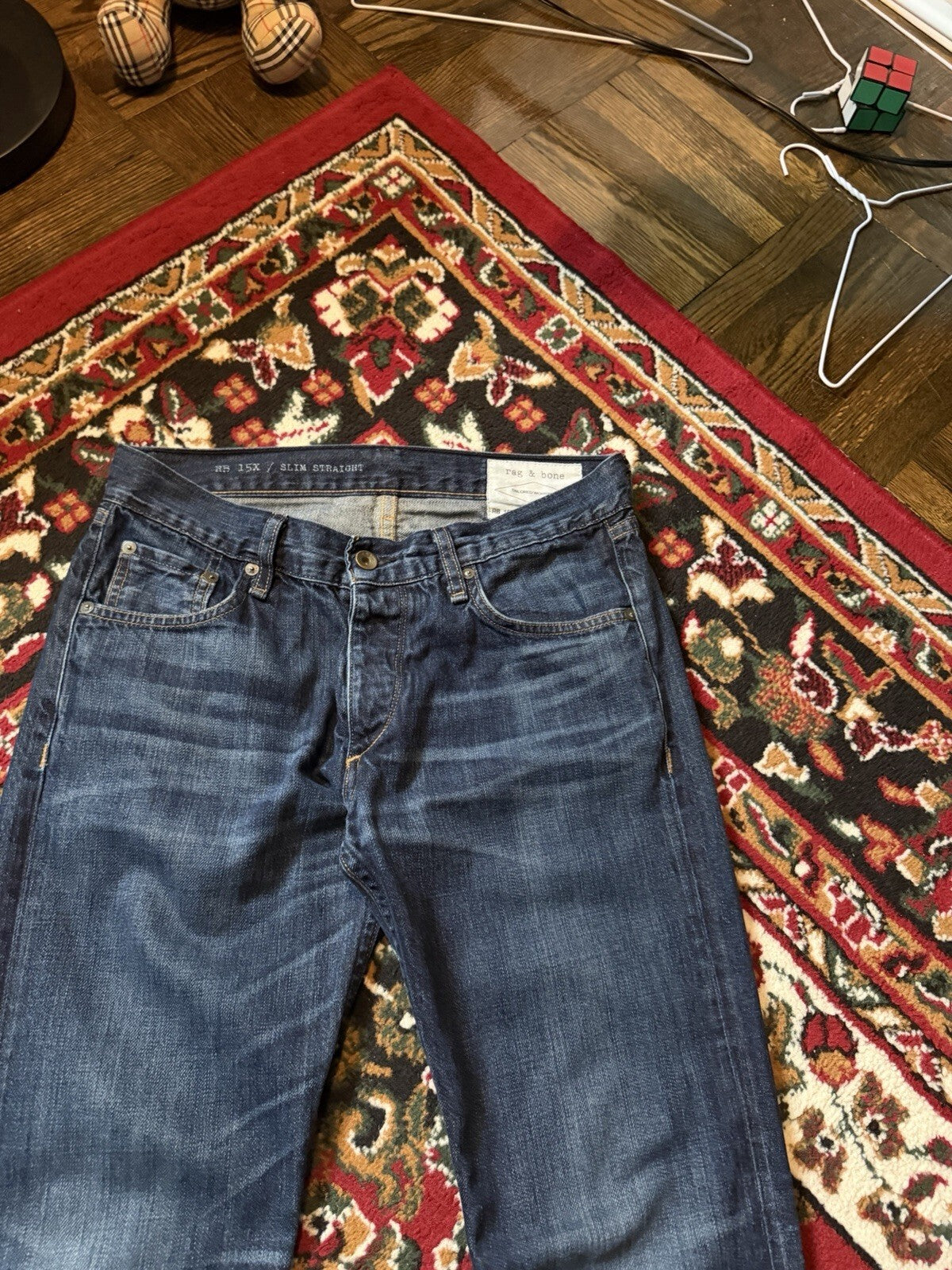 Rag & Bone RB 15X Jeans Mens 31 Slim Straight Button Fly Handmade in USA