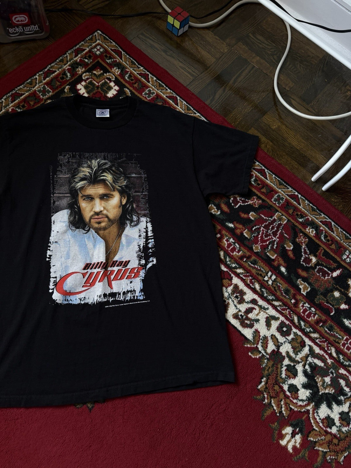 Vintage Billy Ray Cyrus 2001 Tour Black T-Shirt Mens Size Medium 00s