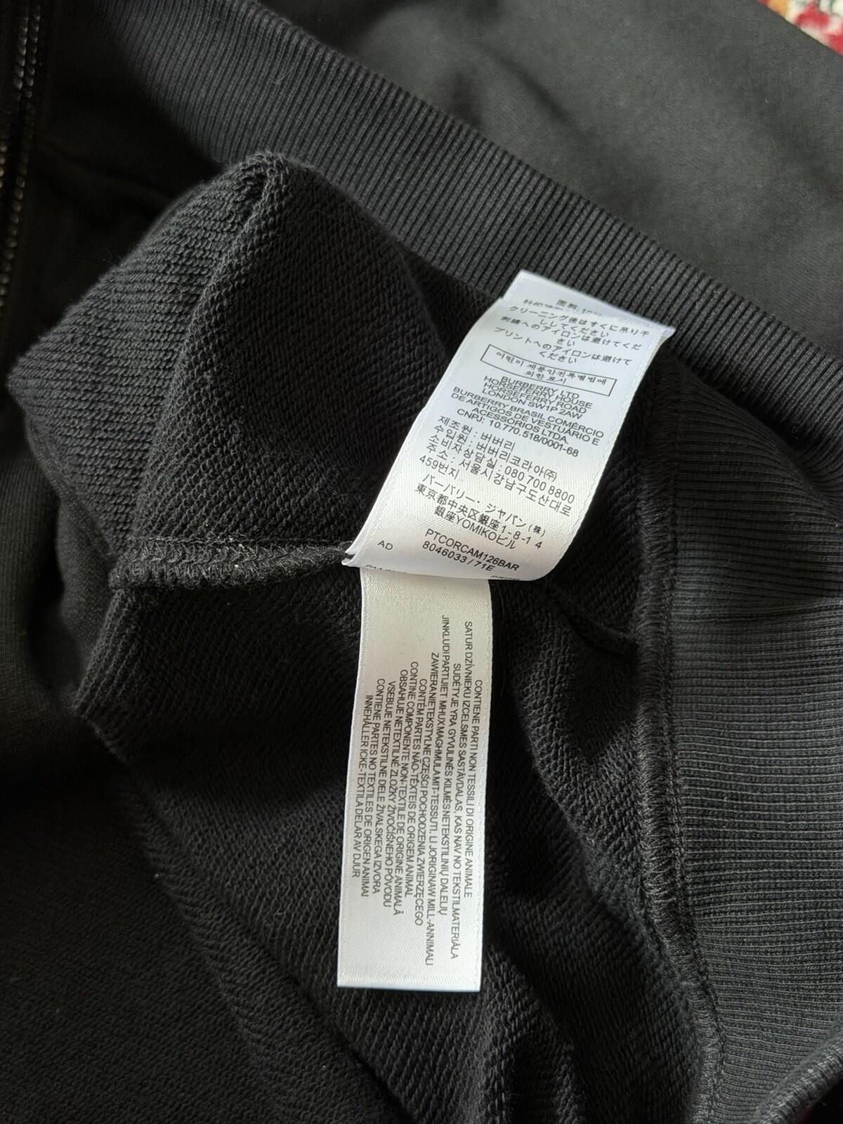 Burberry London Heart Black Full Zip Hoodie Cotton Logo Pockets Size M