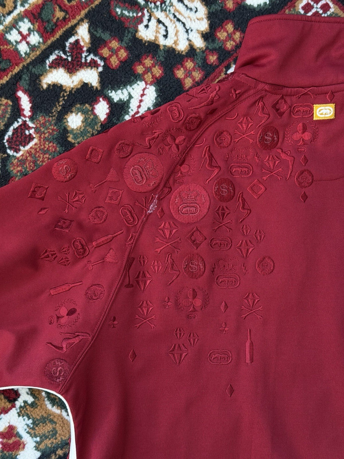 Vintage Ecko Untld Spell Out Gambling Zip Up Jacket Sweater Size L