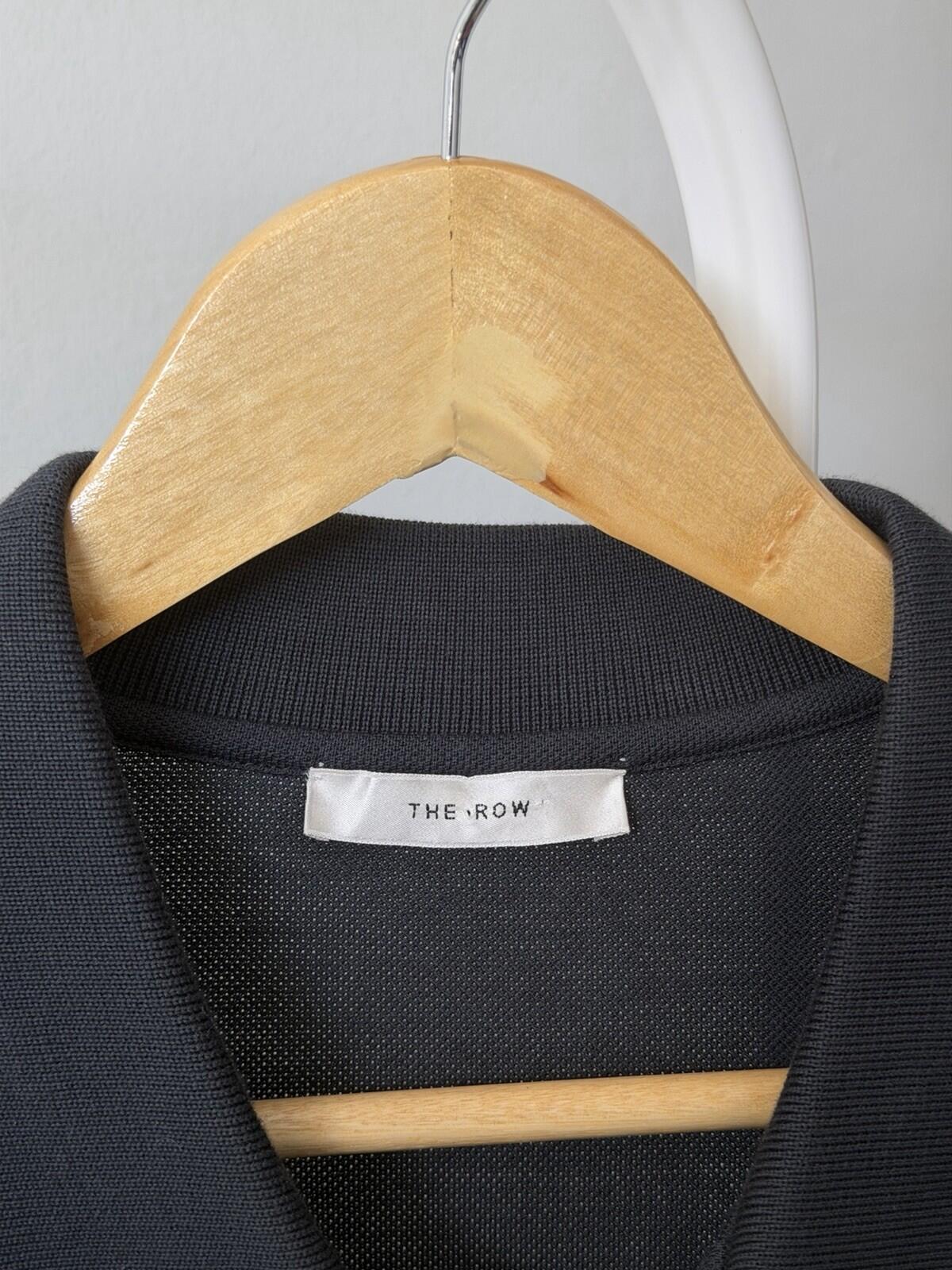 The Row Classic Cotton Polo Shirt Gray/Black Color Size XL
