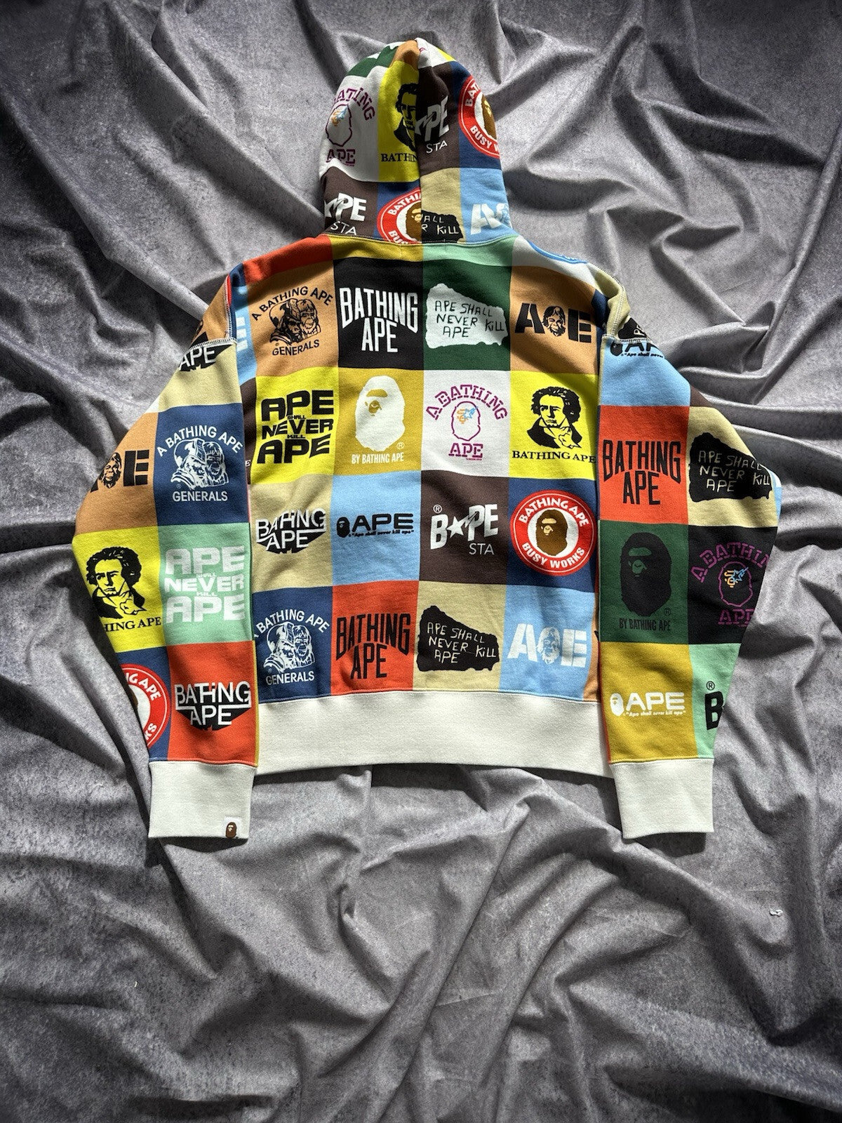 A Bathing Ape Classic Logo Loose Fit Pullover Hoodie