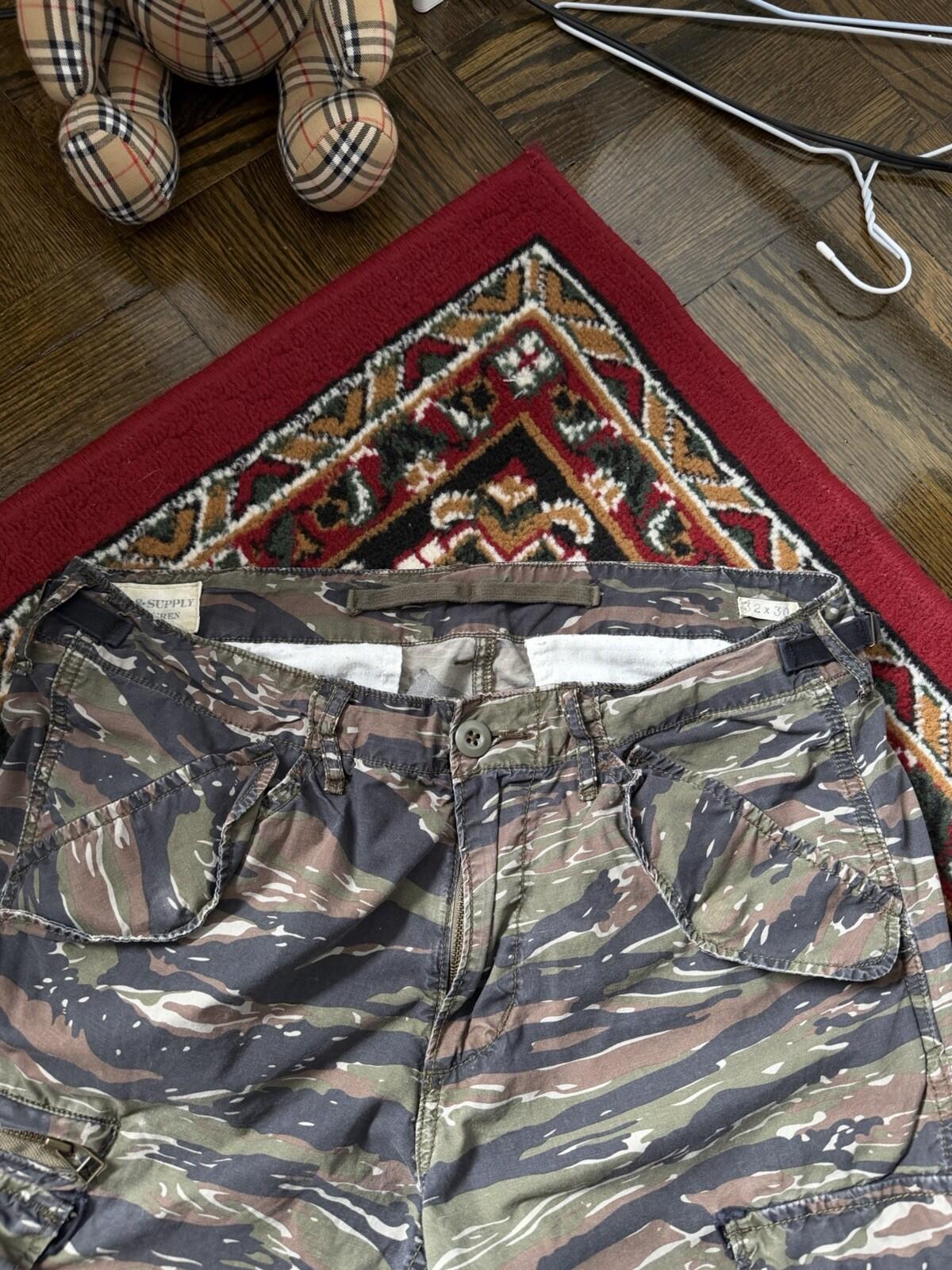 Ralph Lauren Denim Supply Flag Military Army Camo Cargo Pants Trousers 32 x 32