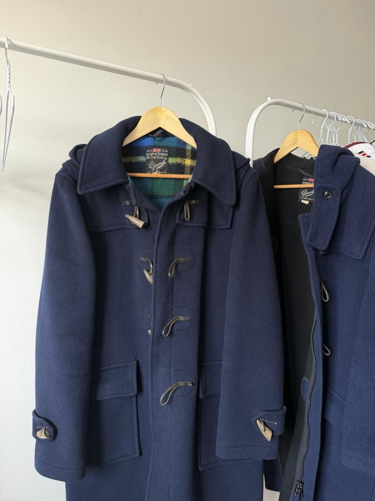 70s Gloverall Navy Blue Vintage Original English Duffle Coat Made In England 38