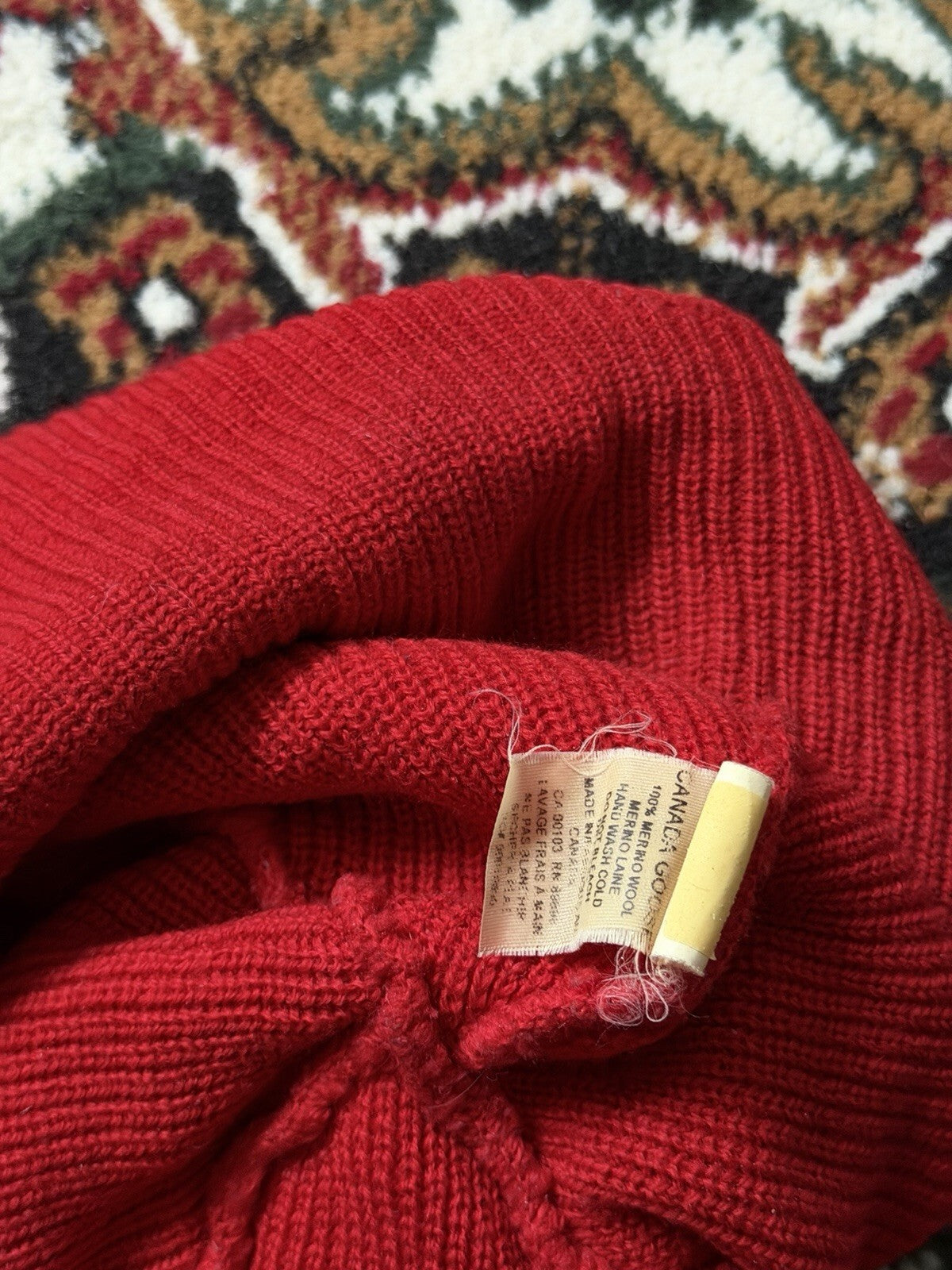 Canada Goose Red Standard Classic Badge Toque Beanie