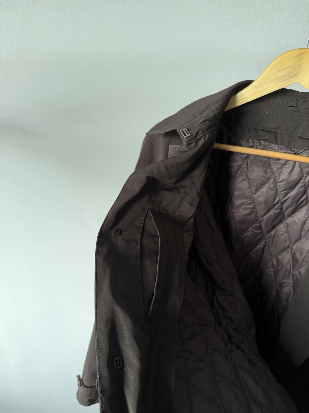 Moncler Nylon Down Coat Mocha Brown Jacket Size 3 Logo Mens
