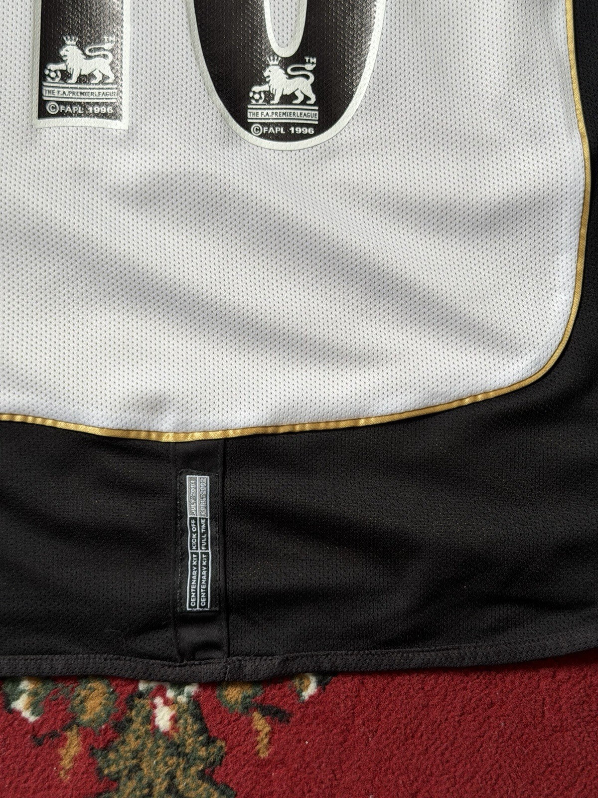 MANCHESTER UNITED 2001 2002 FOOTBALL JERSEY UMBRO REVERSIBLE #10 V.NISTELROY