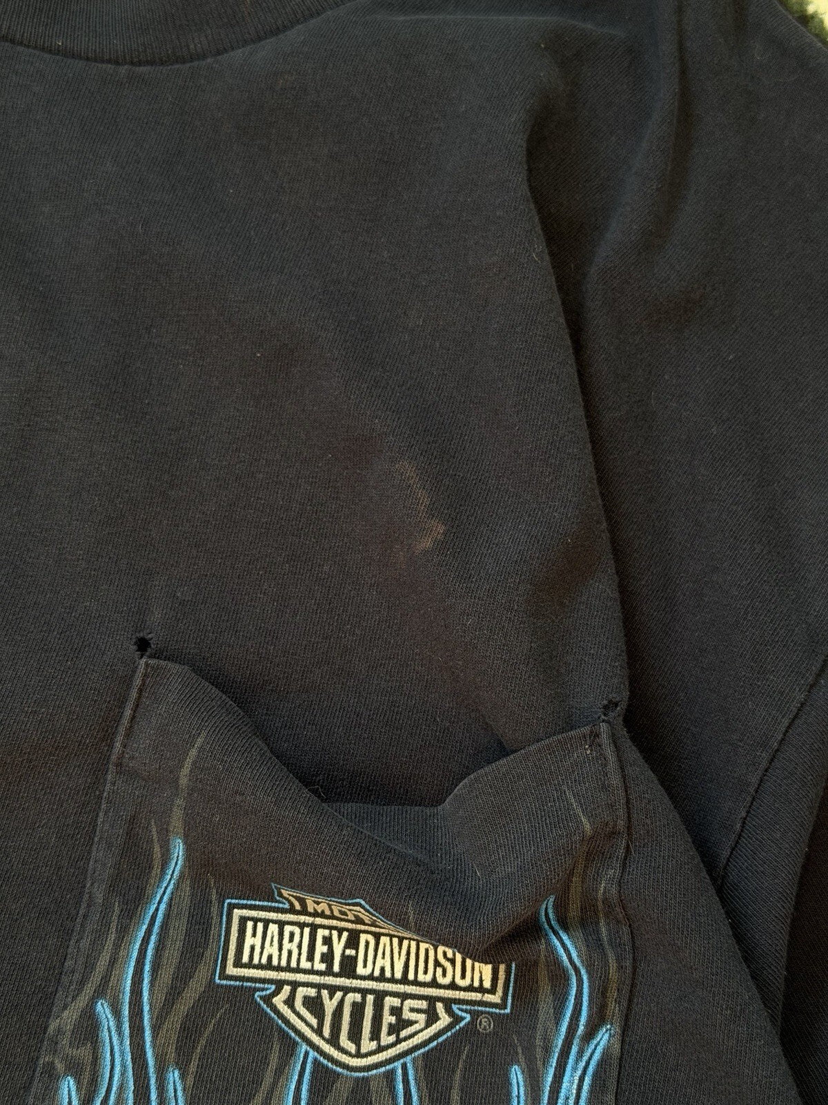 Harley Davidson Lightning Pocket Logo Single Stitch Tee