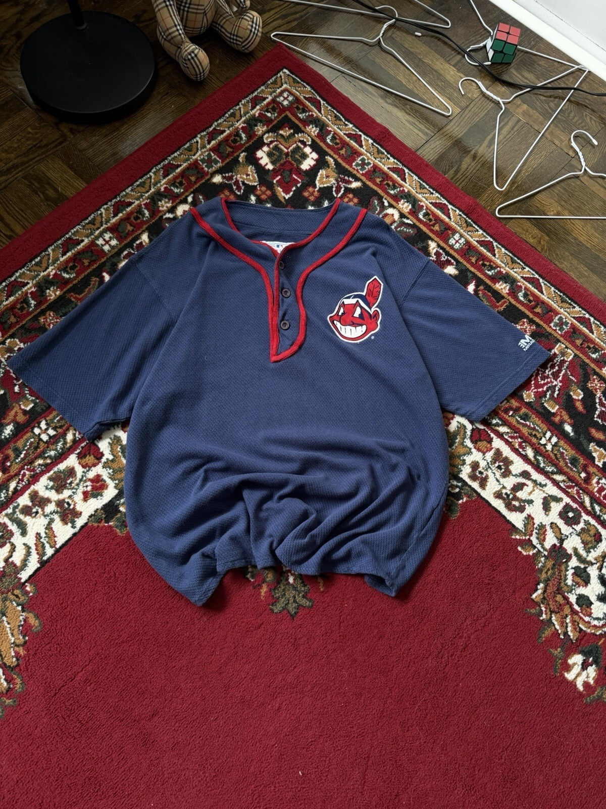 Vintage Mirage Cleveland Indians Jersey Shirt Chief Wahoo MLB Sz XL