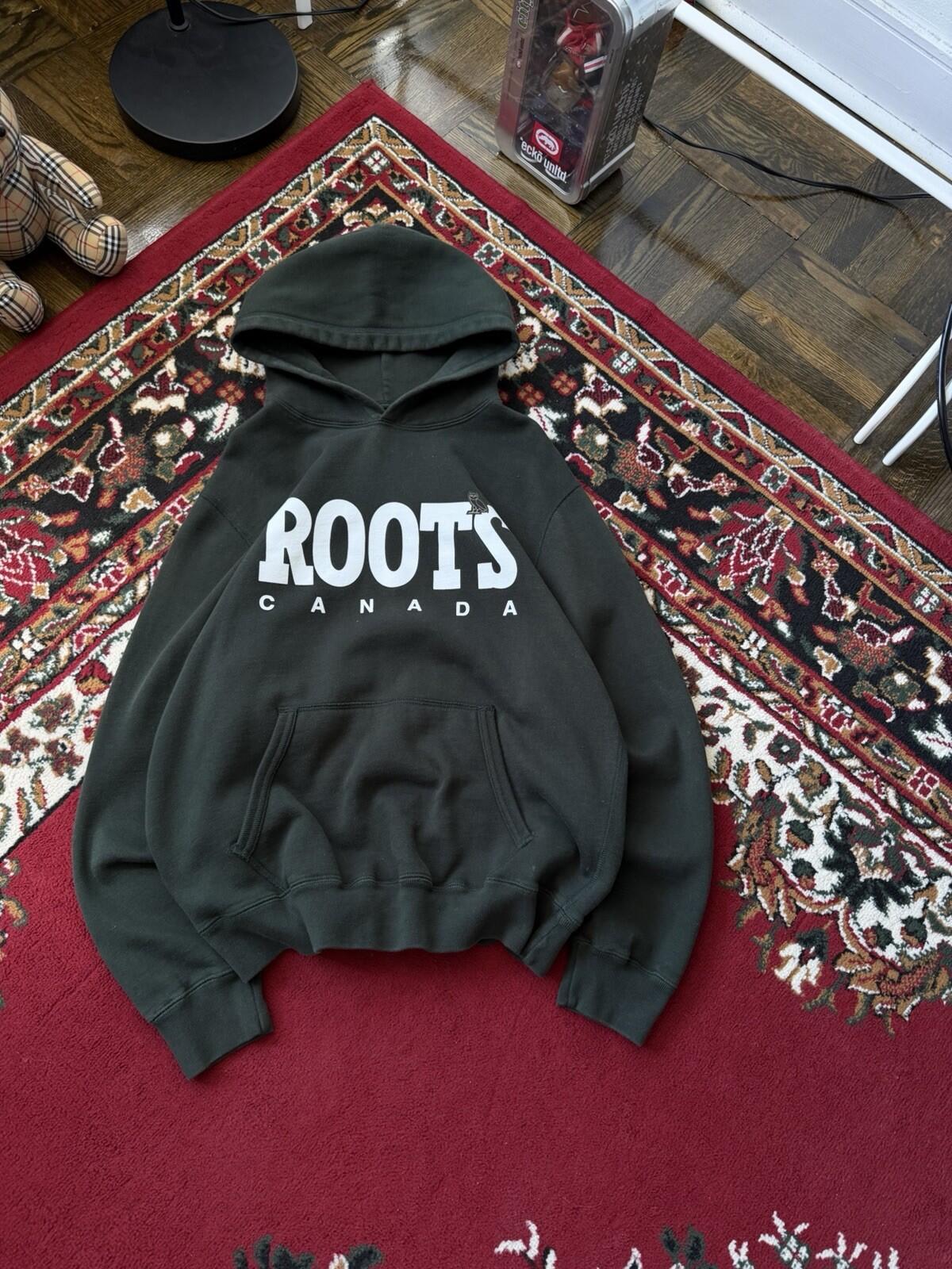 Roots x OVO Octobers Very Own Logo Green  Hoodie Size Medium