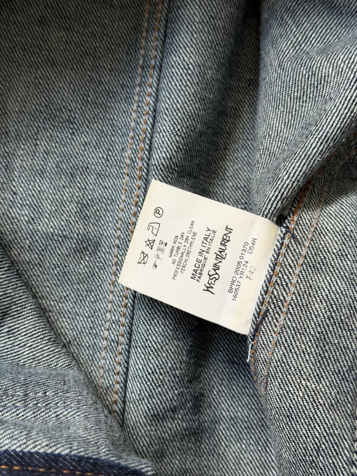 Very Rare Yves Sain Lauren Rive Gauche Vintage Denim Jean Skirt 00s Hedi Slimane