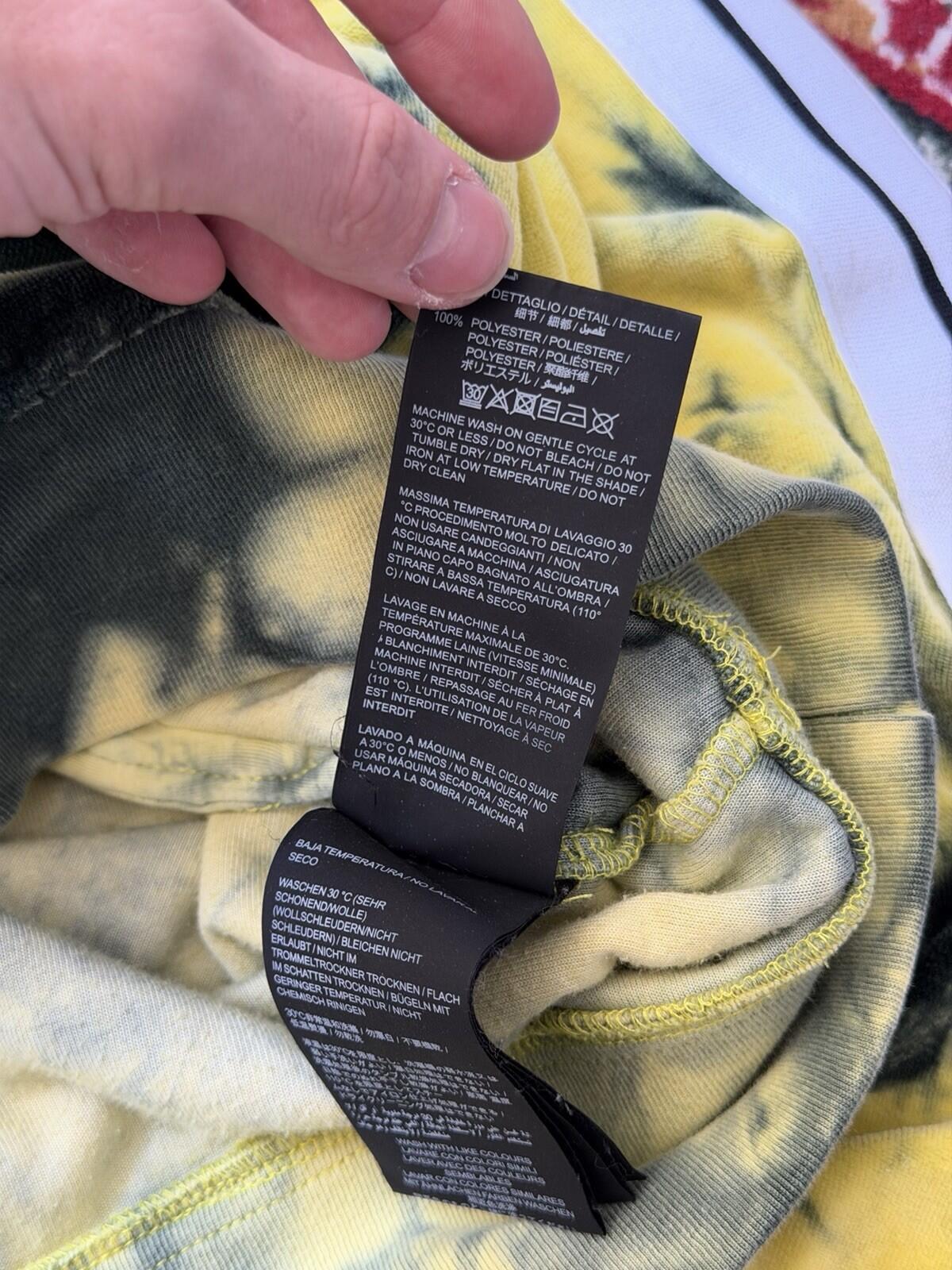 Palm Angels Yellow Tie Dye Velour Track Jacket Yellow Size XL