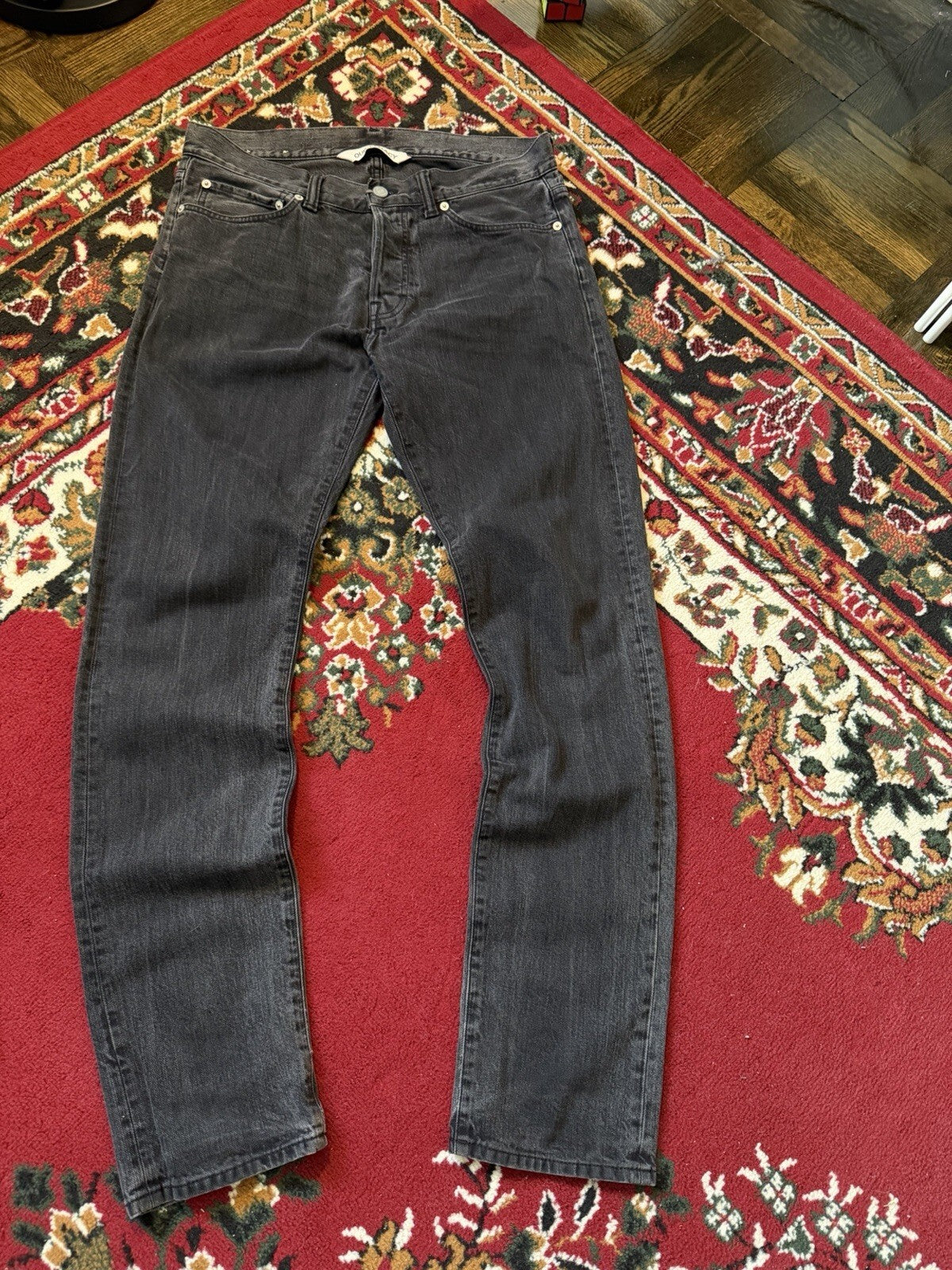 Our Legacy Mens Zero Cut Broken Twill Black Denim Jeans Pants Dark Wash - 33x32