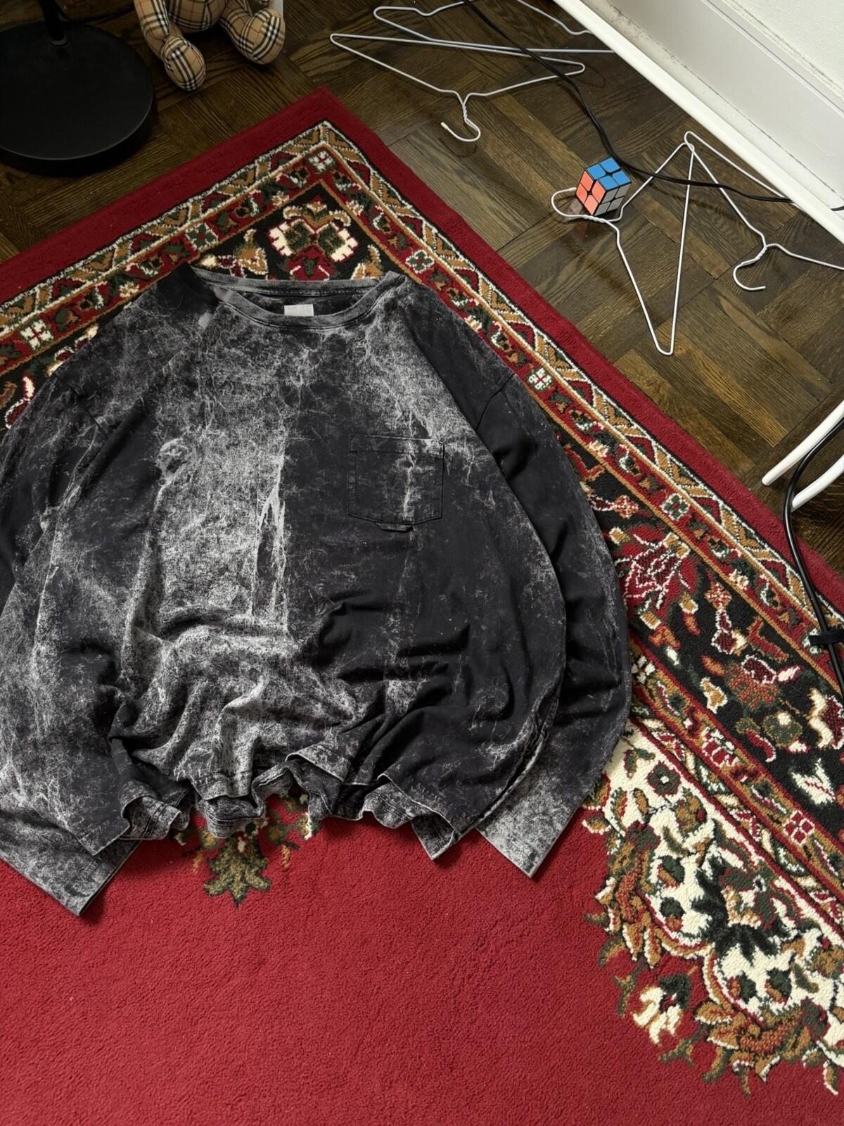 YSTRDY'S TMRRW Garment Dyed Pocket Longsleeve T-Shirt Tee Size Medium Made in Ja