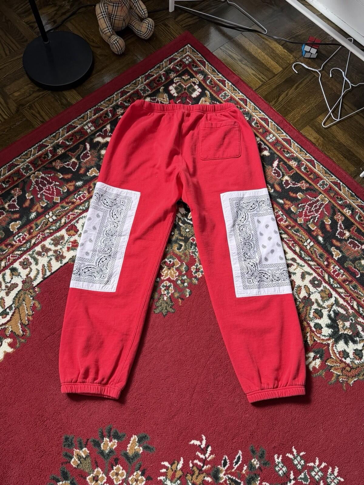 Supreme x The North Face Bandana Red Sweatpants Size M