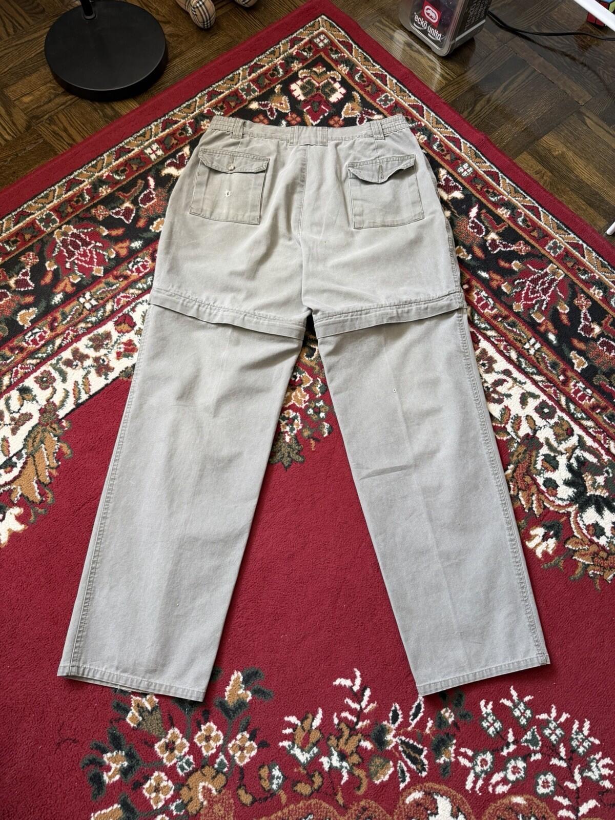 90s Eddie Bauer Vintage Convertible Zip Off Pants Men's 34/32 Hunting Hiking